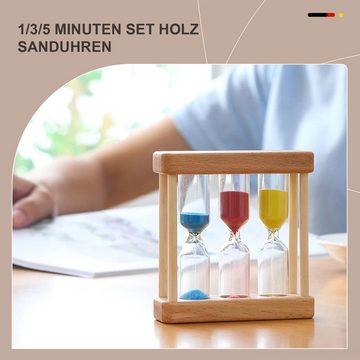 MAGICSHE Sanduhr Tee-Sanduhren 1/3/5 Minuten Set Zeitmanagement,Tischuhren für Kinder