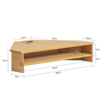 SoBuy BBF09-N Monitorständer, (Dreieck Monitorerhöhung Eckmonitorständer Schreibtischaufsatz)