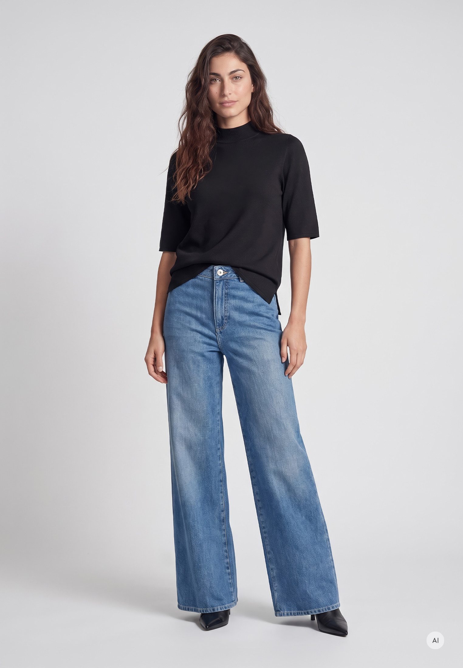 MARC AUREL Weite Jeans aus Blue Denim
