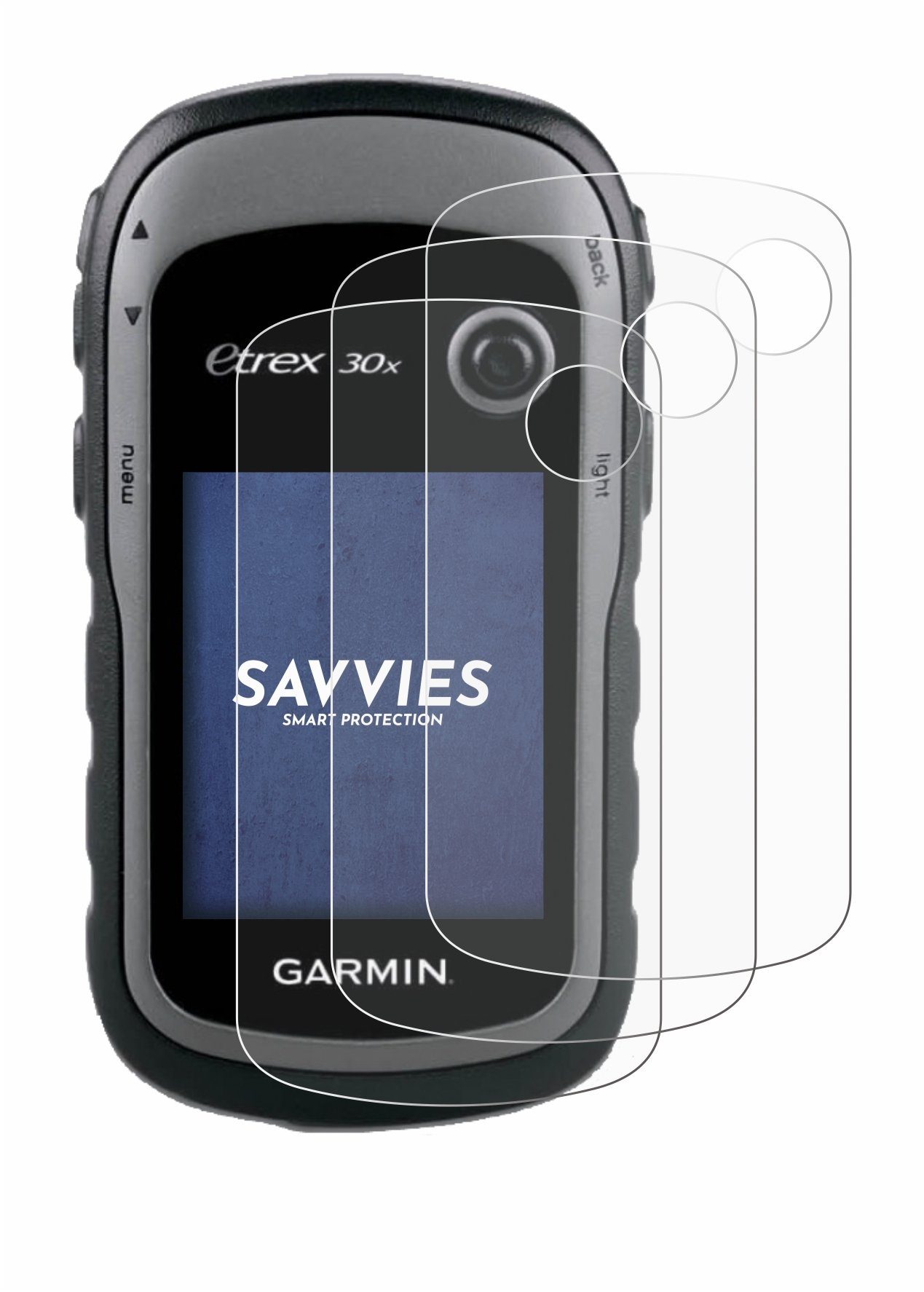 Savvies Schutzfolie für Garmin eTrex 30x, Displayschutzfolie, 18 Stück,  Folie klar