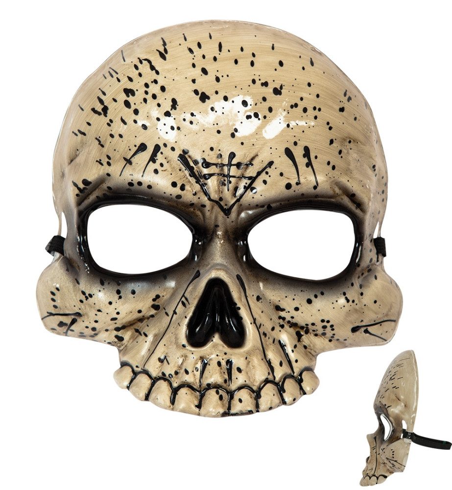Fries Verkleidungsmaske Halbmaske Maske Voodoo Totenkopf mit Gummizug Hallo günstig online kaufen