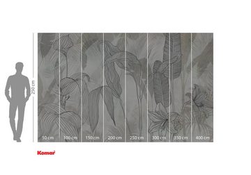 Komar Vliestapete Linierte Lilien, (1 St), 400x250 cm (Breite x Höhe), Vliestapete, 100 cm Bahnbreite