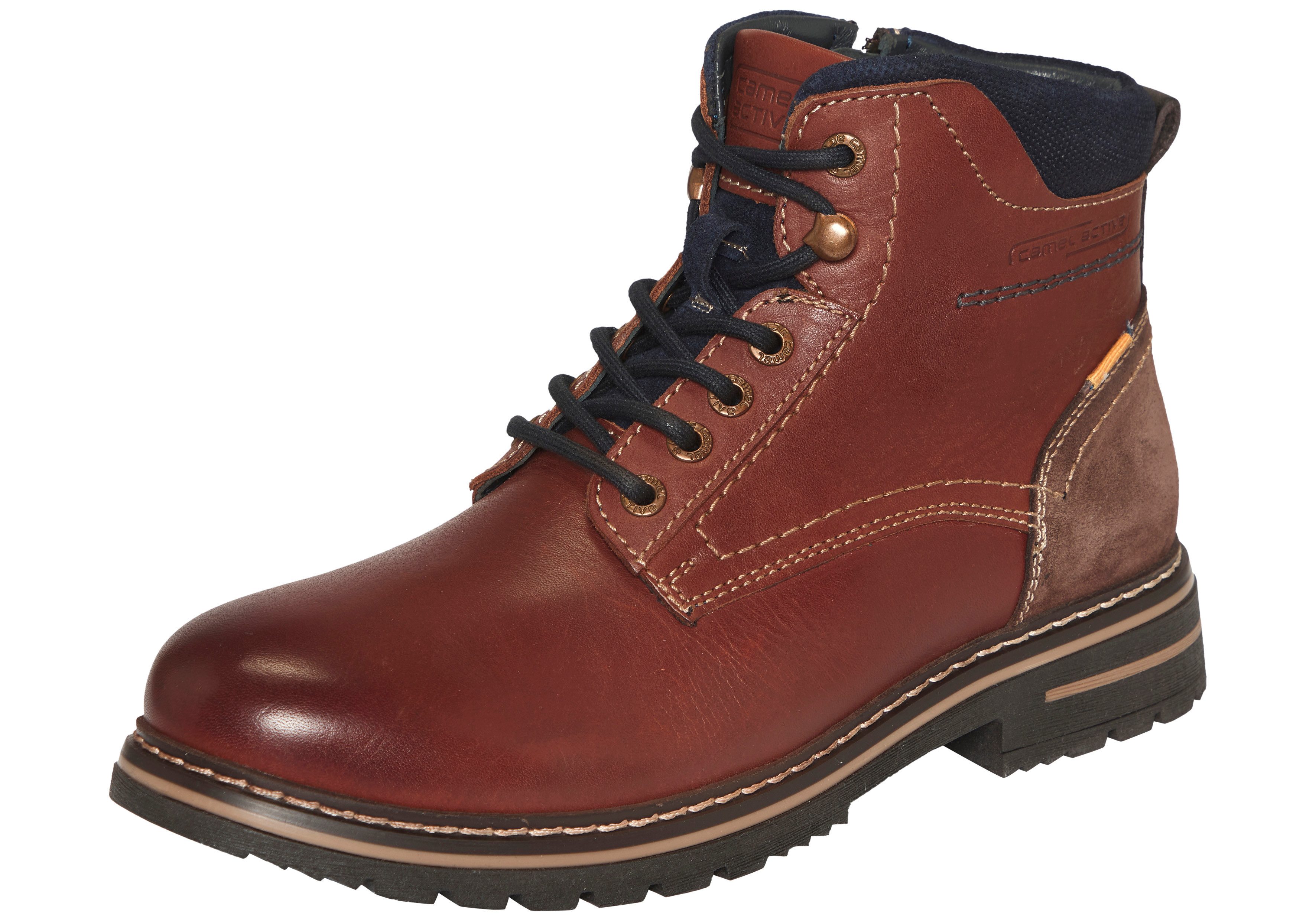 camel active Schnürboots Winterboots, Stiefel mit Reißverschluss