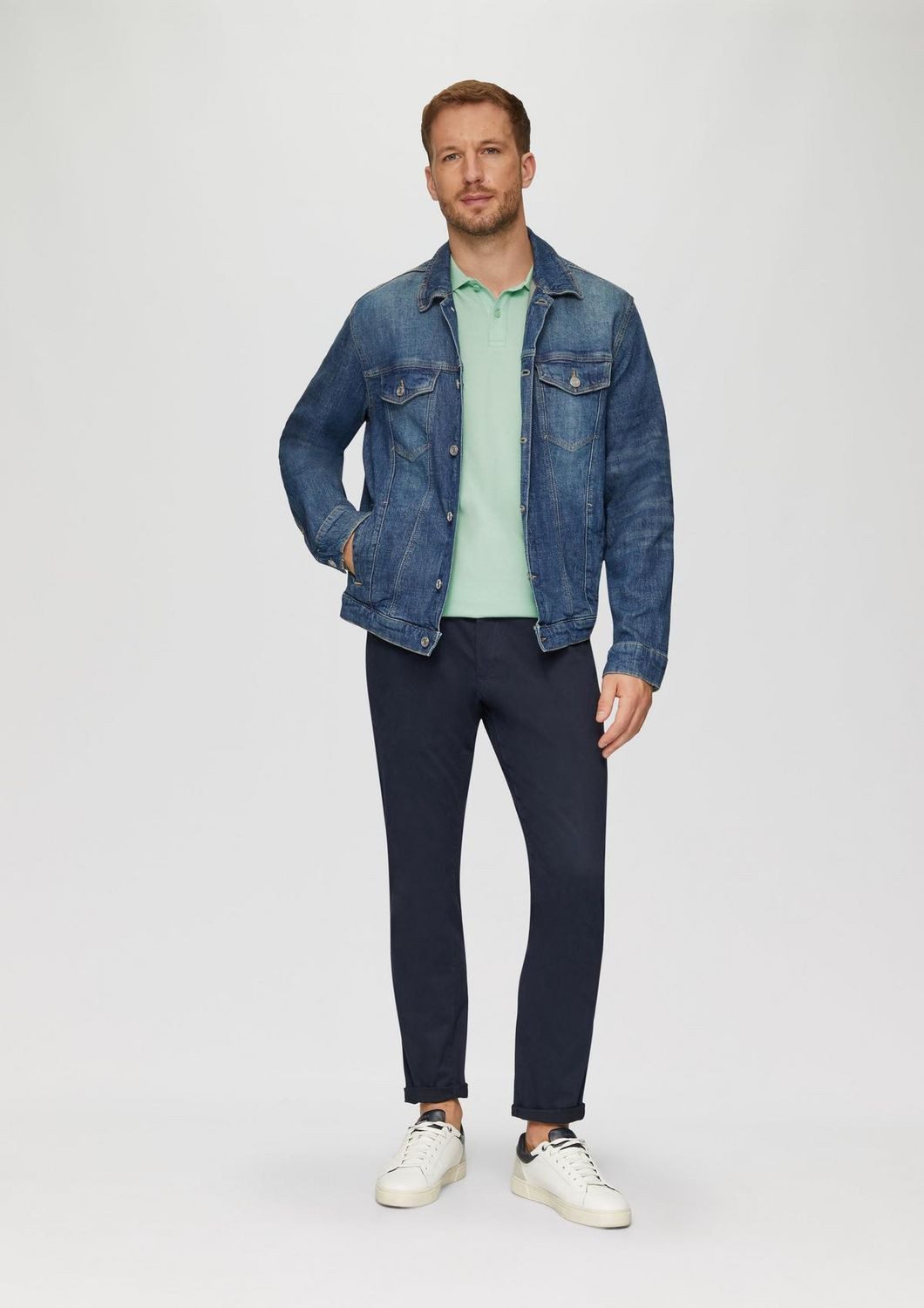 s.Oliver Poloshirt Poloshirt kurzarm, Piqué, Kragen, Knöpfe