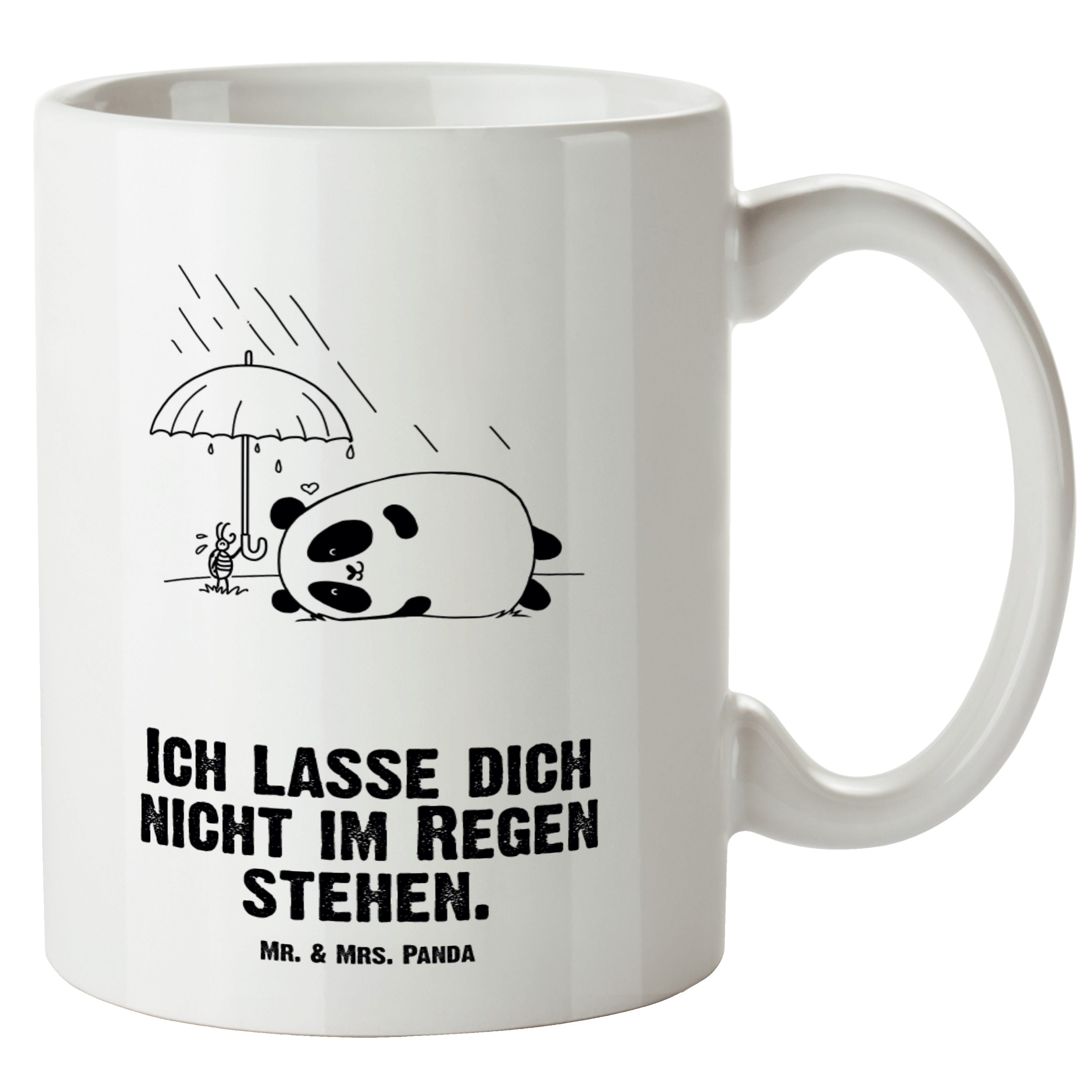 Mr. & Jumbo Tasse XL Panda Tasse, Easy Weiß - Tasse Keramik Becher, - Mrs. Geschenk, Peasy XL & Freundschaft