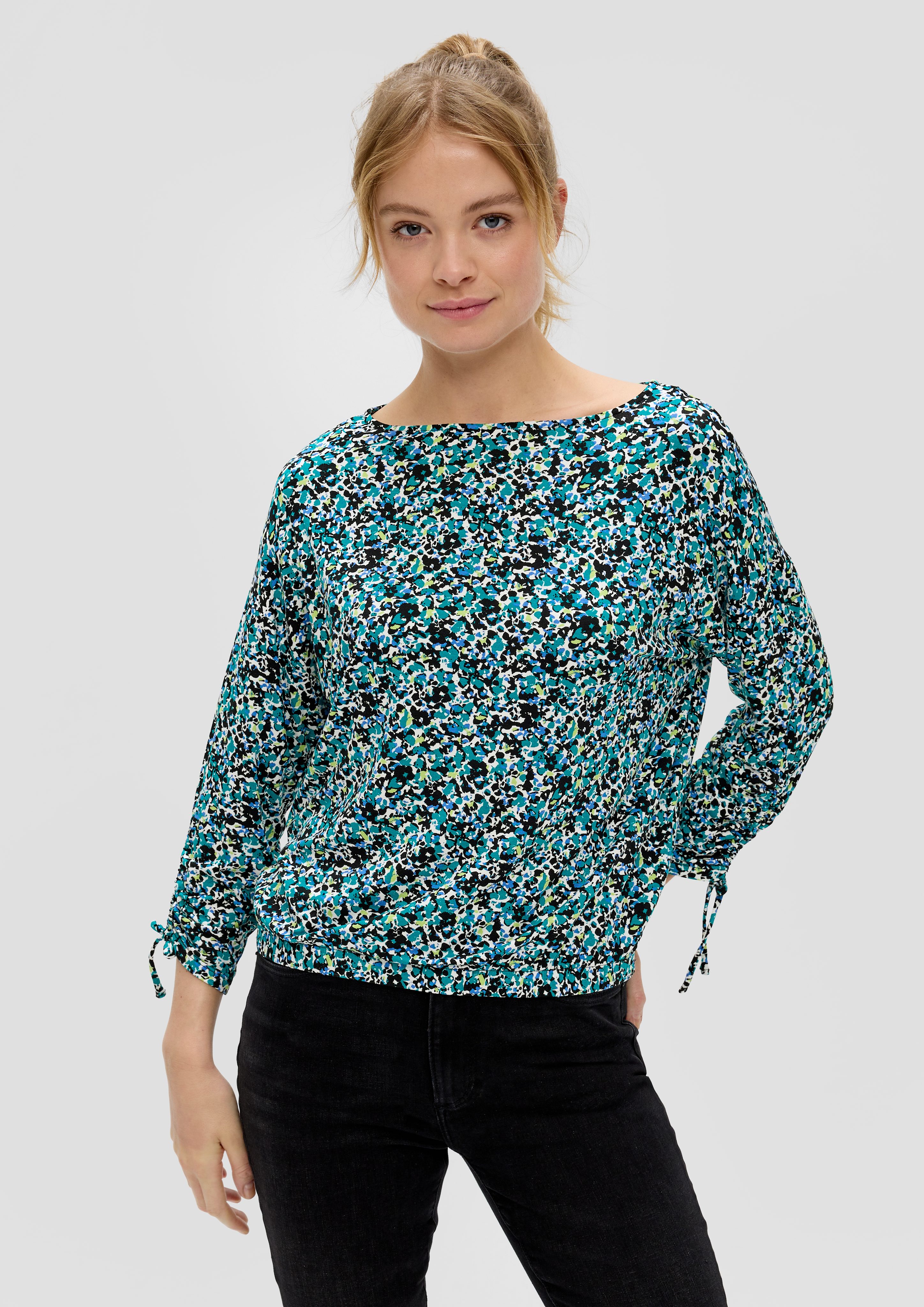 s.Oliver 3/4-Arm-Shirt Langarmshirt mit Raffung an günstig online kaufen
