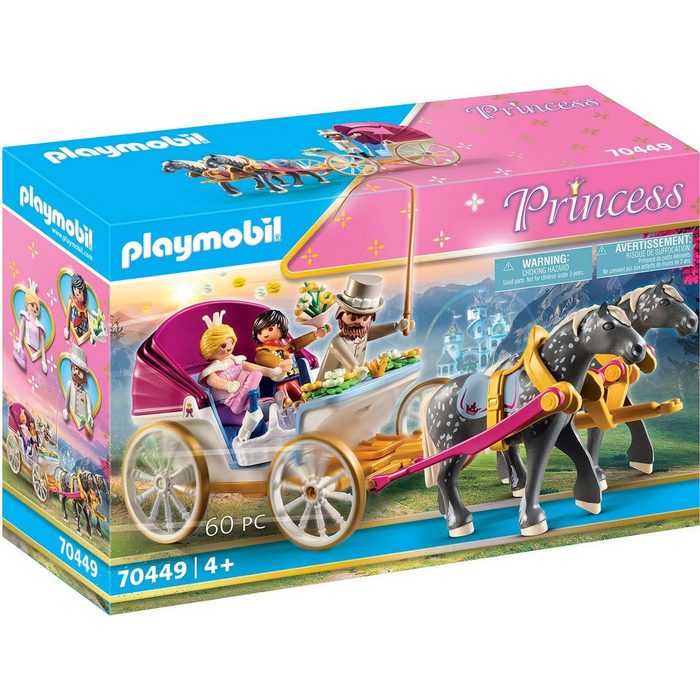 Playmobil® Konstruktions-Spielset Romantische Pferdekutsche (70449) Princess (60 St) Made in Germany