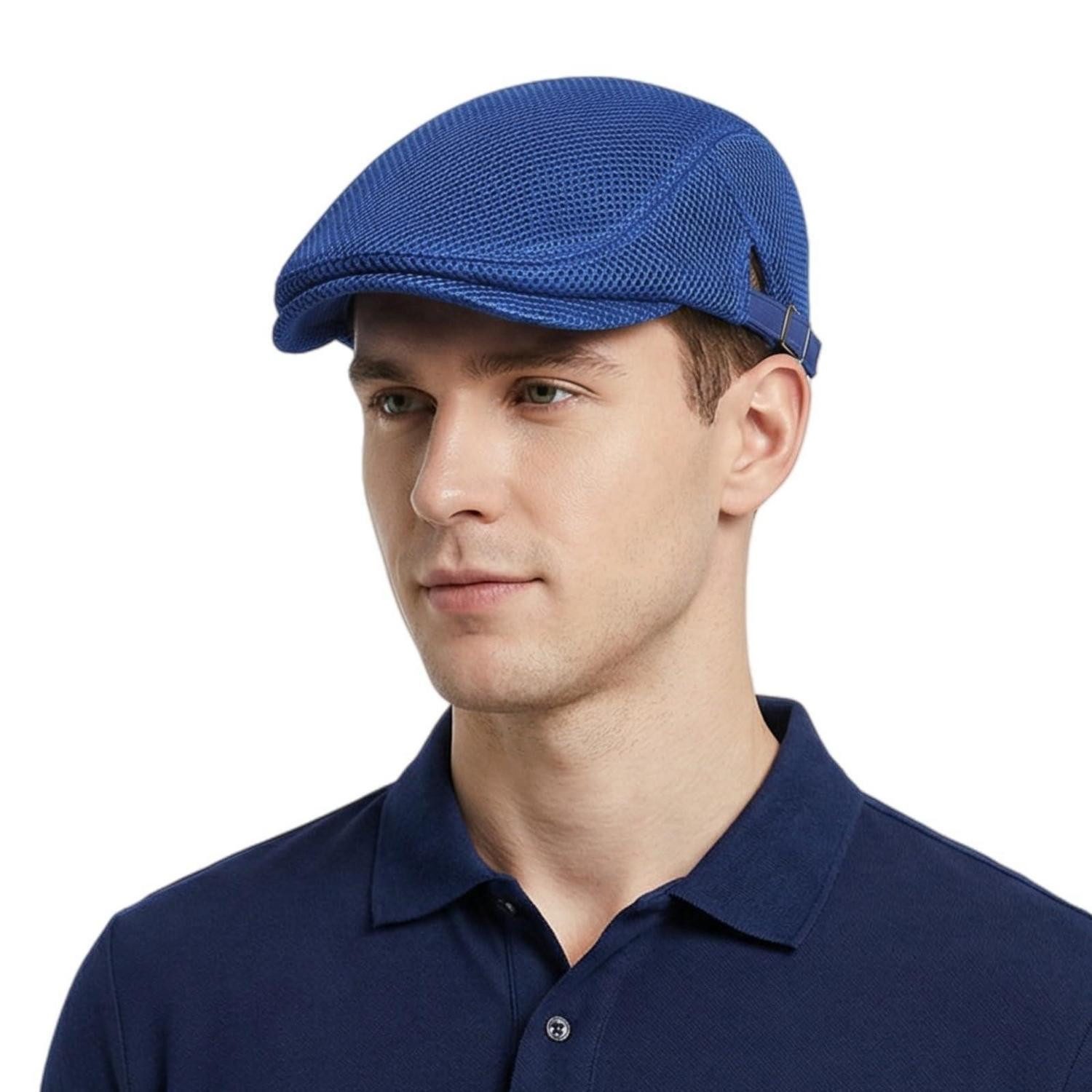 Schirmmütze Schirmmütze Flatcap Schiebermütze Baskenmütze Mesh Herren M-L Blau