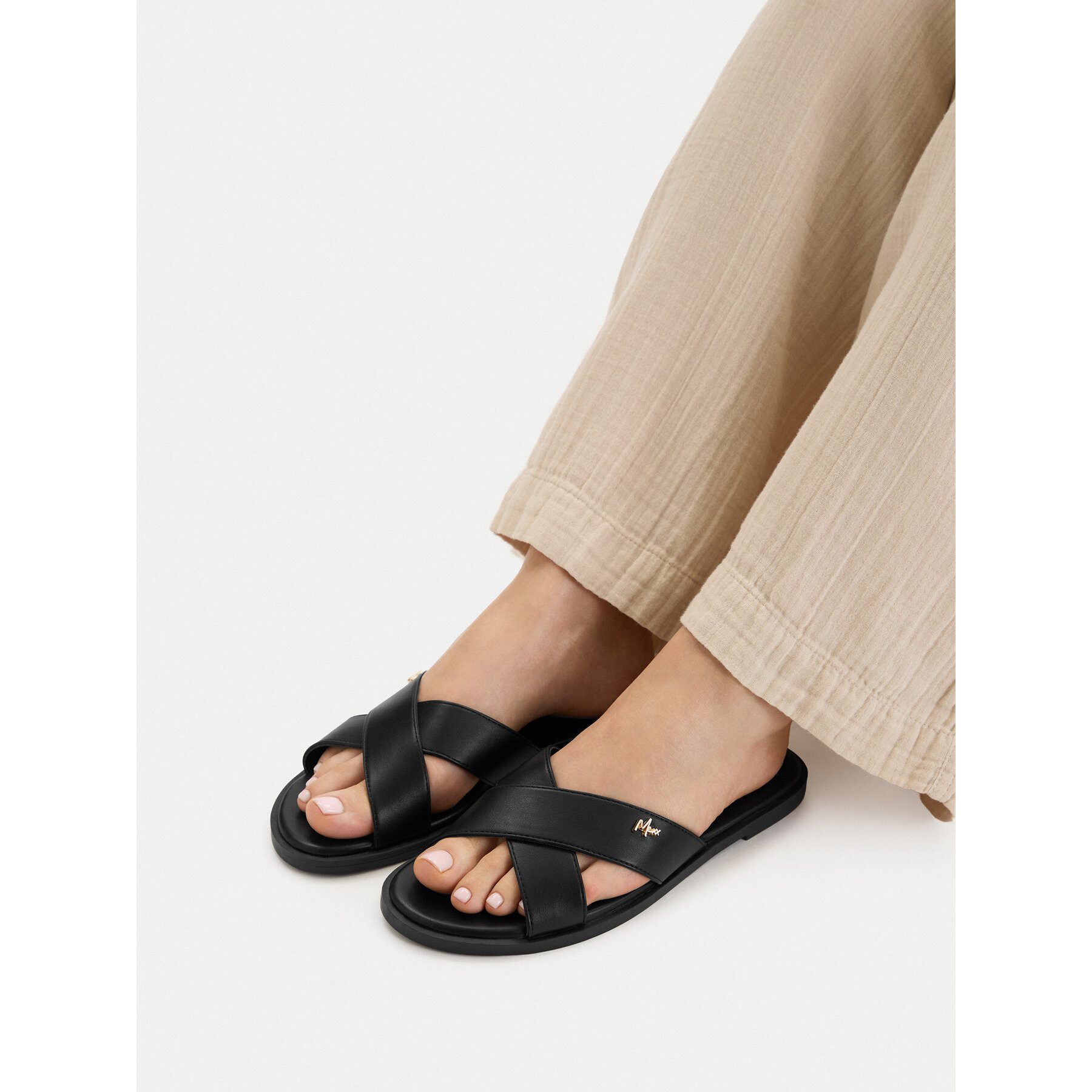 Mexx Mexx Damen-Flip-Flops Schwarz Badepantolette