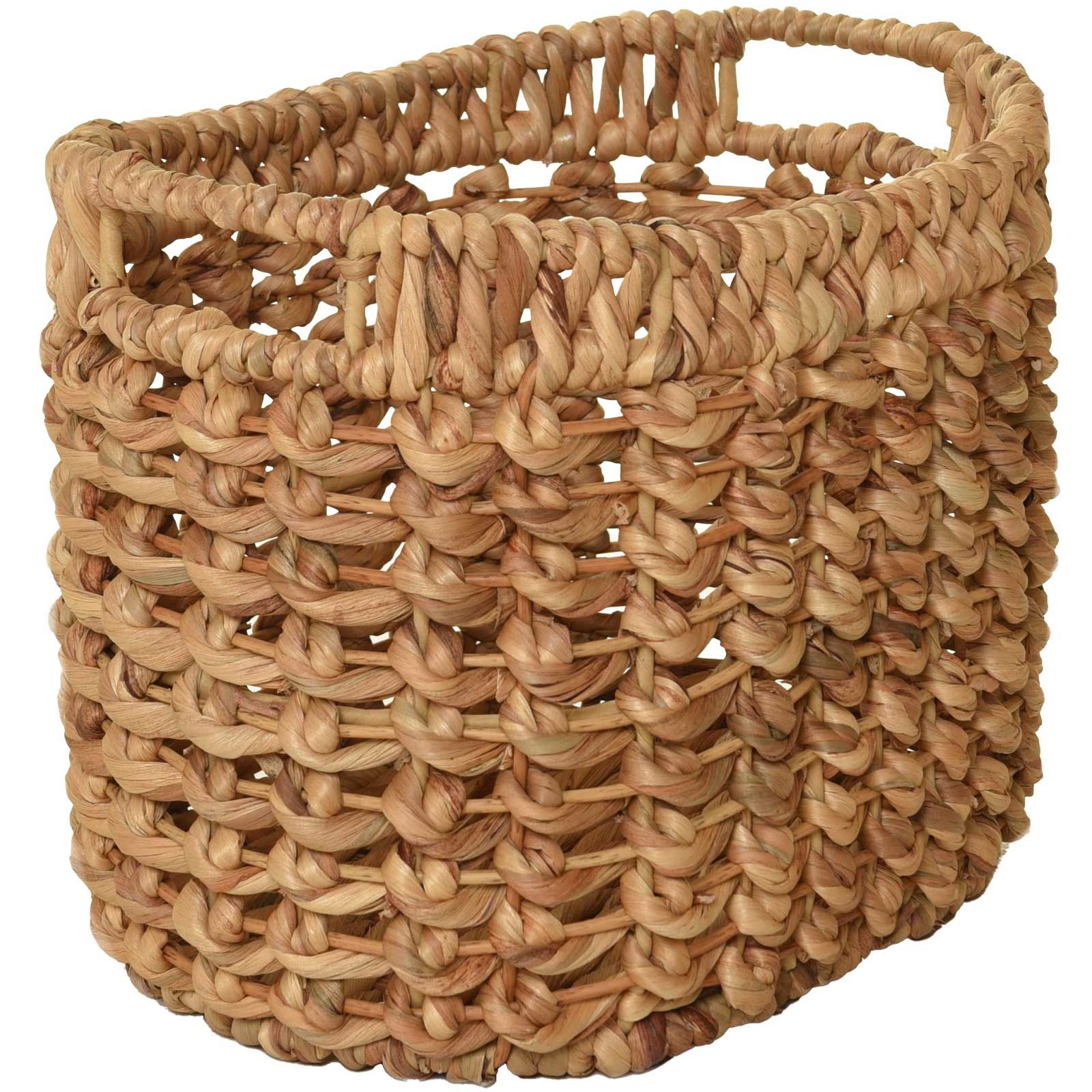 VIVANNO Dekokorb Wasserhyazinthe WODA Oval - Natur Geflochten (1 St), 36x26x28 cm