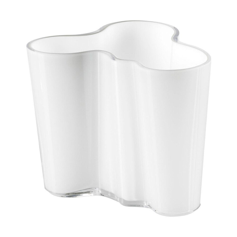 IITTALA Tischvase Vase 9,5 cm Alvar Aalto opalweiß, weiß, nicht spülmaschinengeeignet