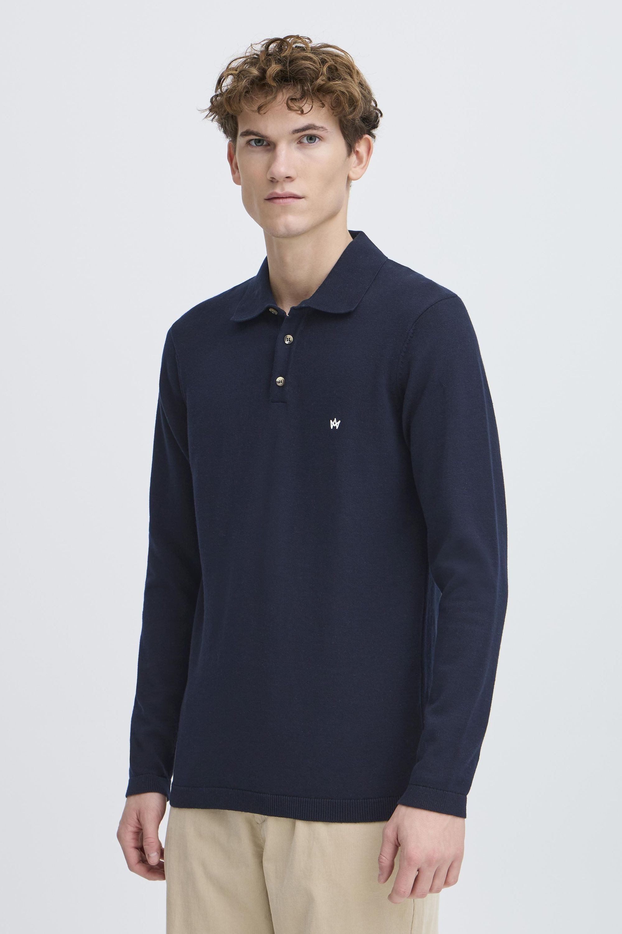 Kronstadt Strickpullover KSEmil Stylisches Longsleeve Polohemd günstig online kaufen