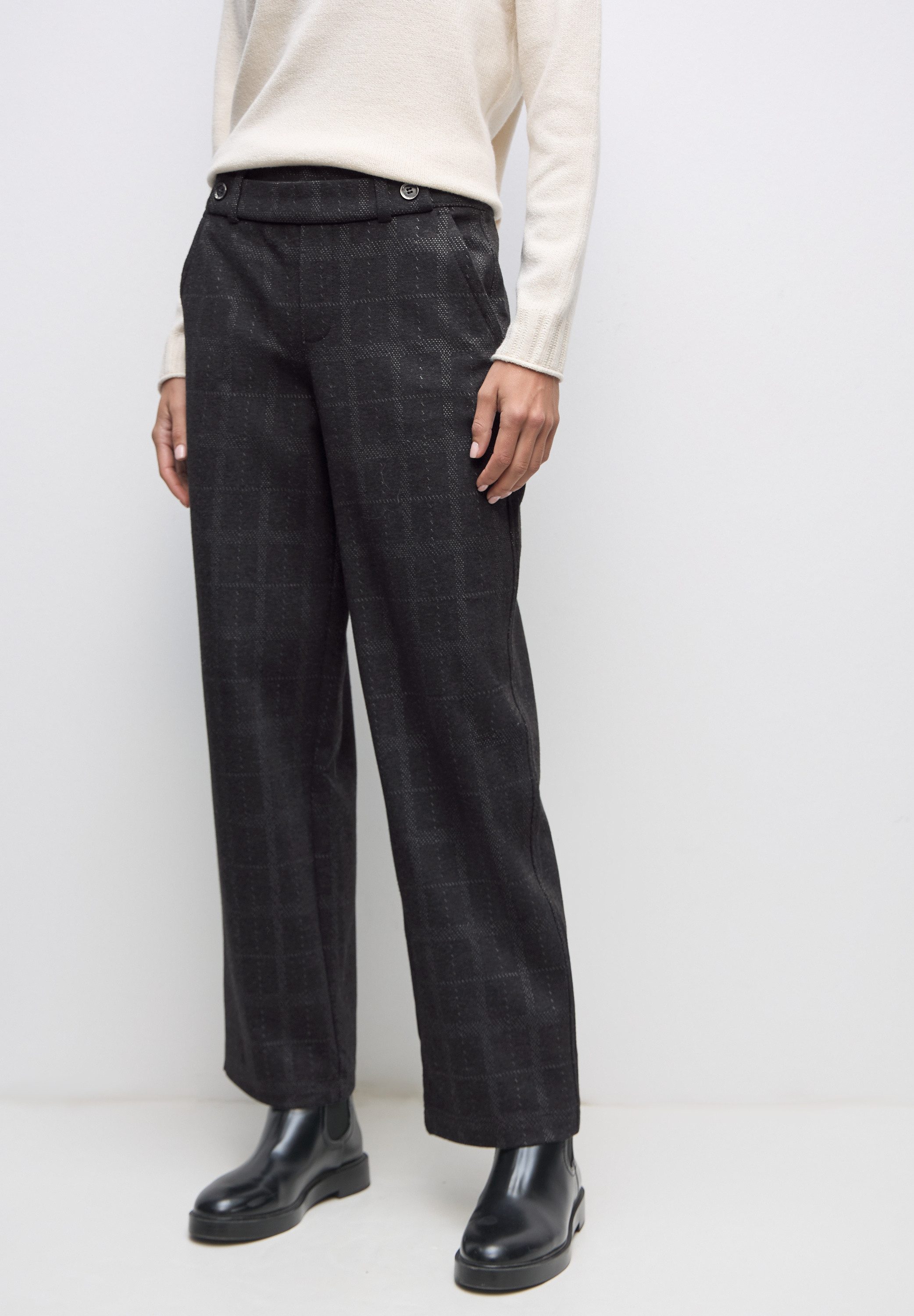 STREET ONE Stoffhose kariert