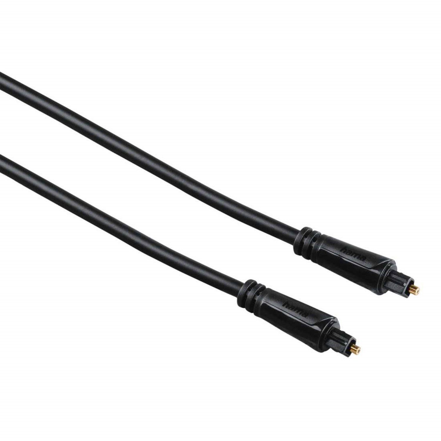 Hama Toslink-Kabel ODT-Stecker optisches Kabel 1,5m Audio-Kabel, (150 cm), 1,5m lang LWL Lichtleiter-Kabel ODT-Stecker optisch Digital Toslink