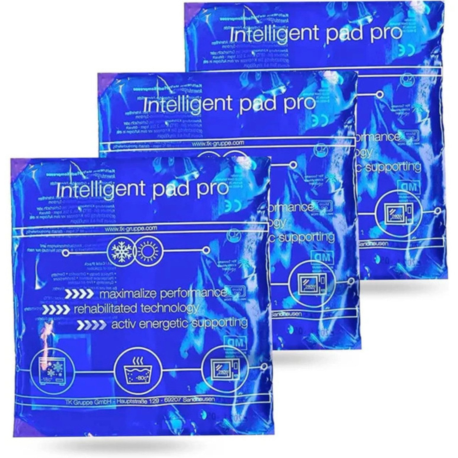 TK Gruppe Kalt-Warm-Kompresse wiederverwendbares Kalt-Warm-Kompressen Set, 3-tlg., schmerzlindernde Kompressen