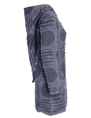 Vishes Kurzmantel Damen lange warme Jacke Hippiemantel Zipfel Kapuzenmantel Ethno, Goa Style