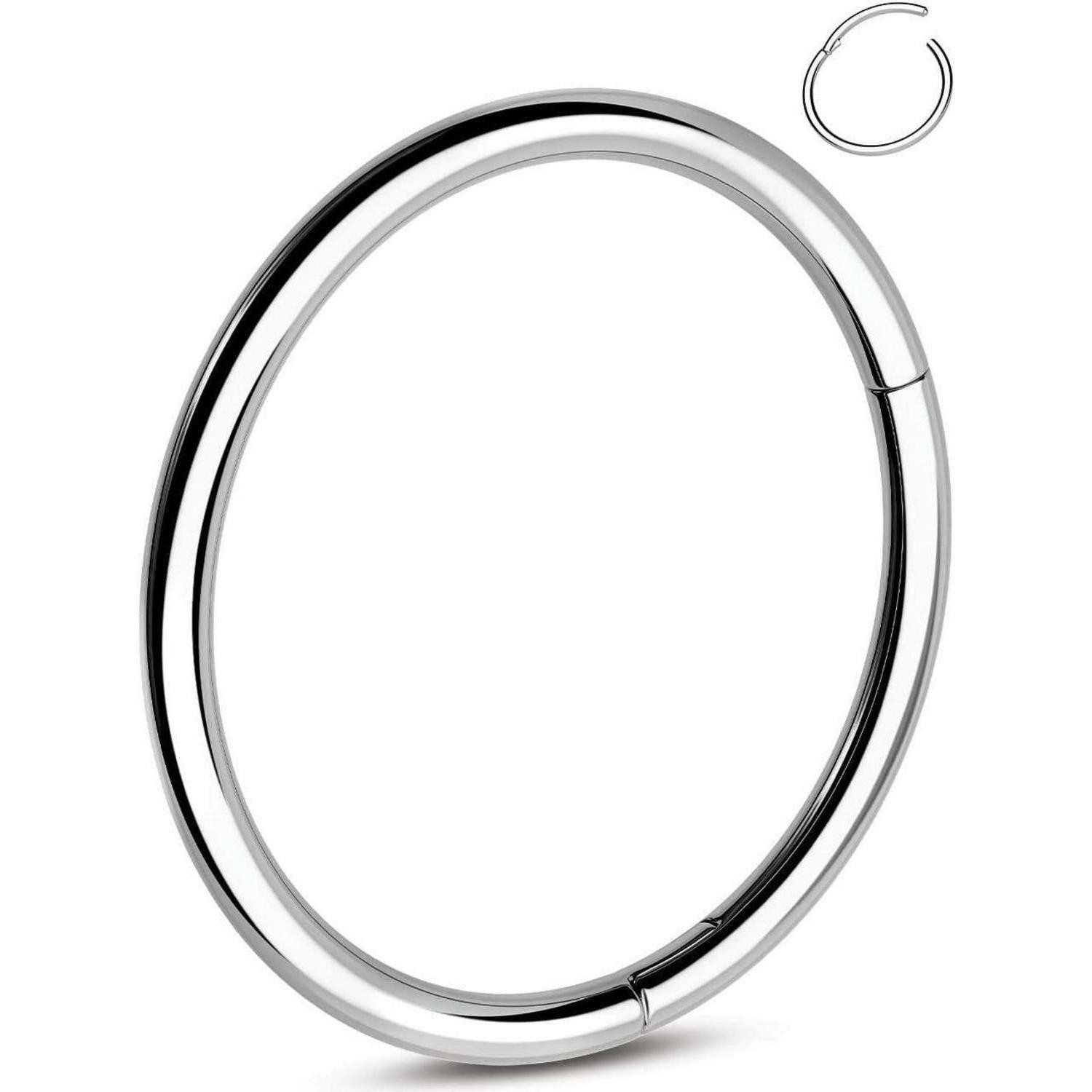 Nasenpiercing Nasenpiercing Titan 20G 0.8mm Clicker Segment Ring Nase Helix Piercing