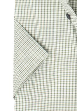MARVELIS Kurzarmhemd Kurzarmhemd - Modern Fit - Kariert - Olive