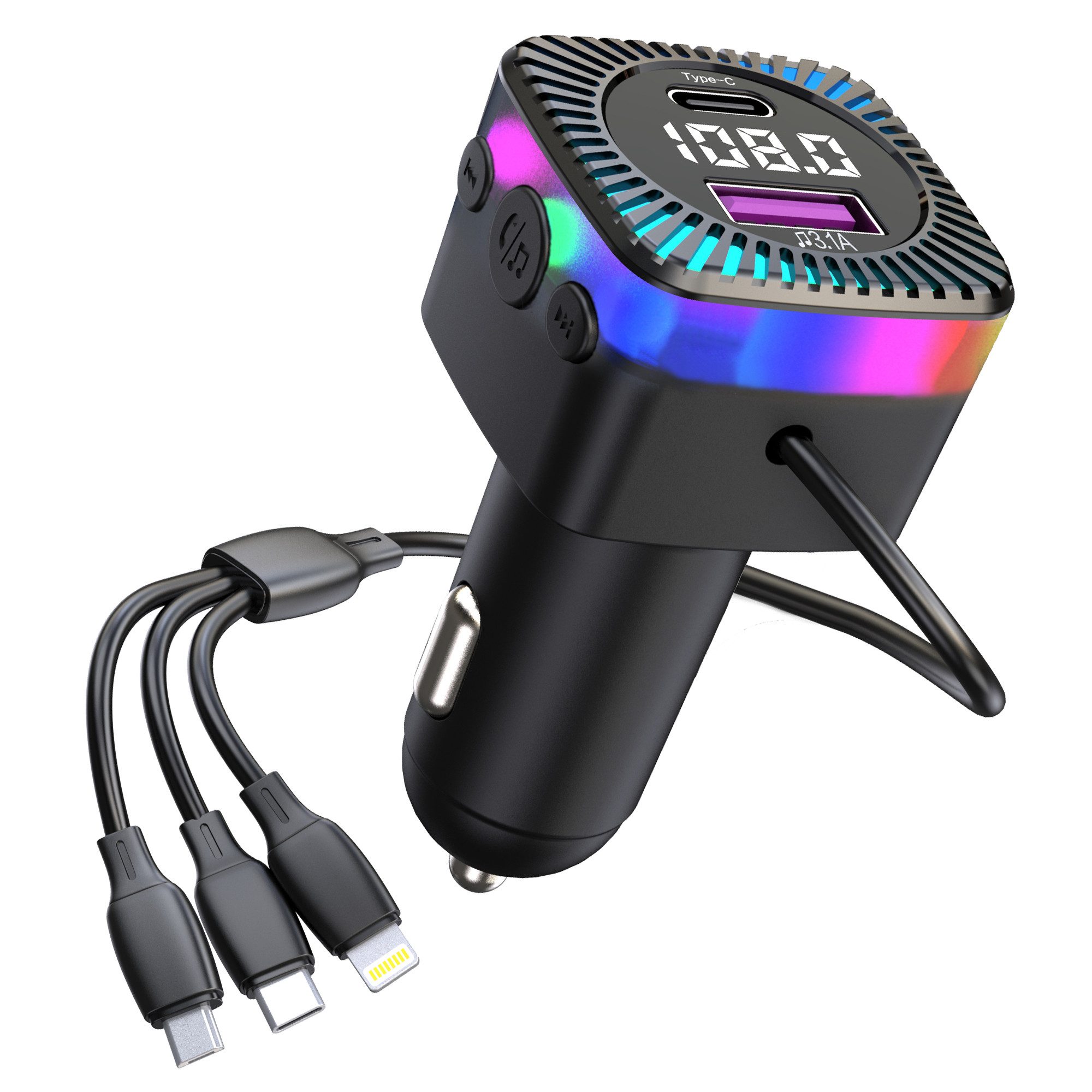 Auto Ladegerät USB Typ C Smart Ladeadapter KFZ Zigarettenanzünder KFZ-Adapter