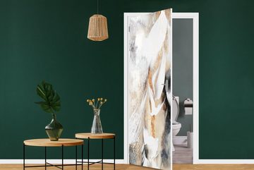 MuchoWow Türtapete Abstrakt - Gold - Design - Luxe, Matt, bedruckt, (1 St), Fototapete für Tür, Türaufkleber, 75x205 cm