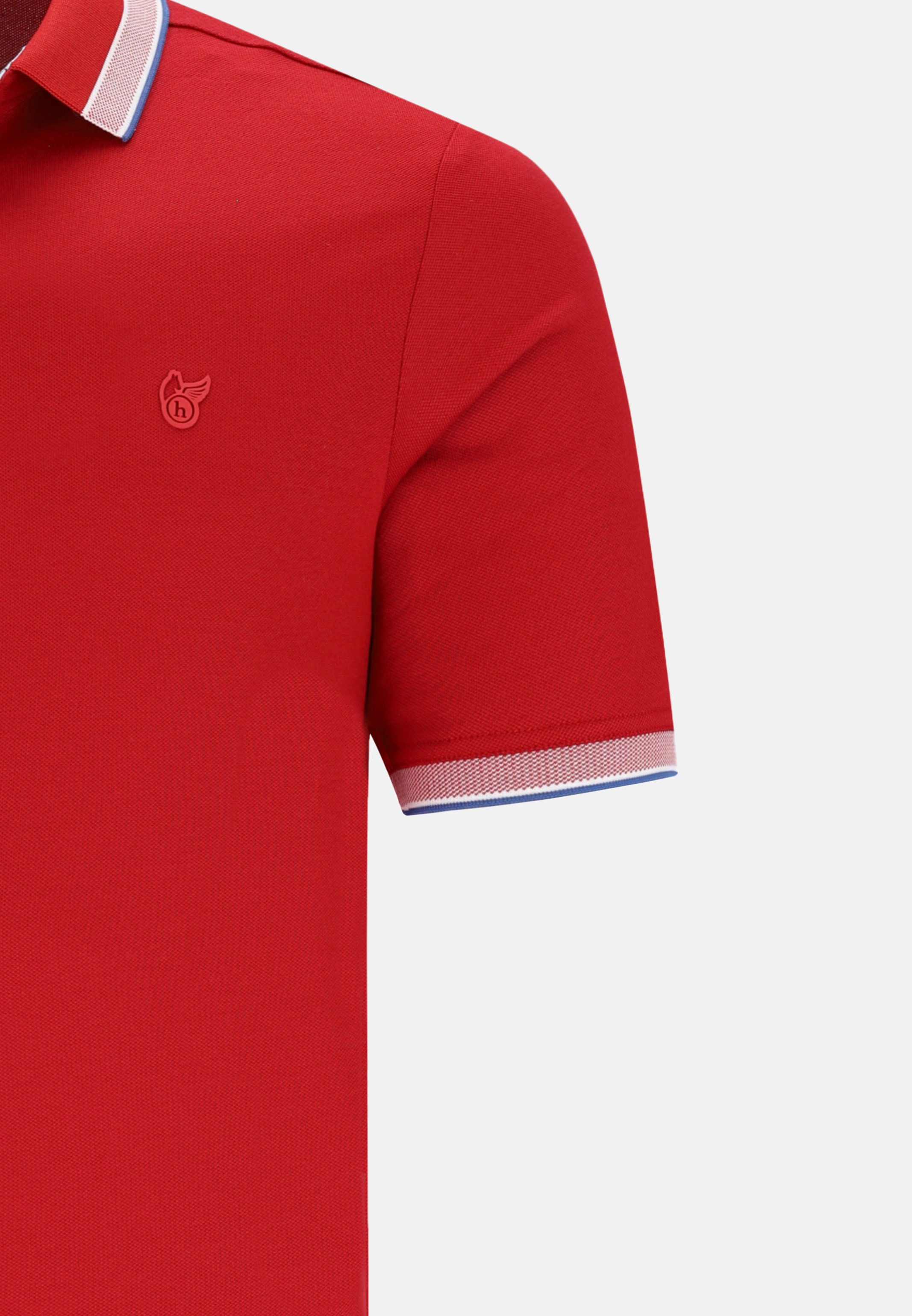 Hajo Poloshirt Pique (1-tlg) Poloshirt - Baumwolle - Atmungsaktiv - Strickbündchen am Armabschluss