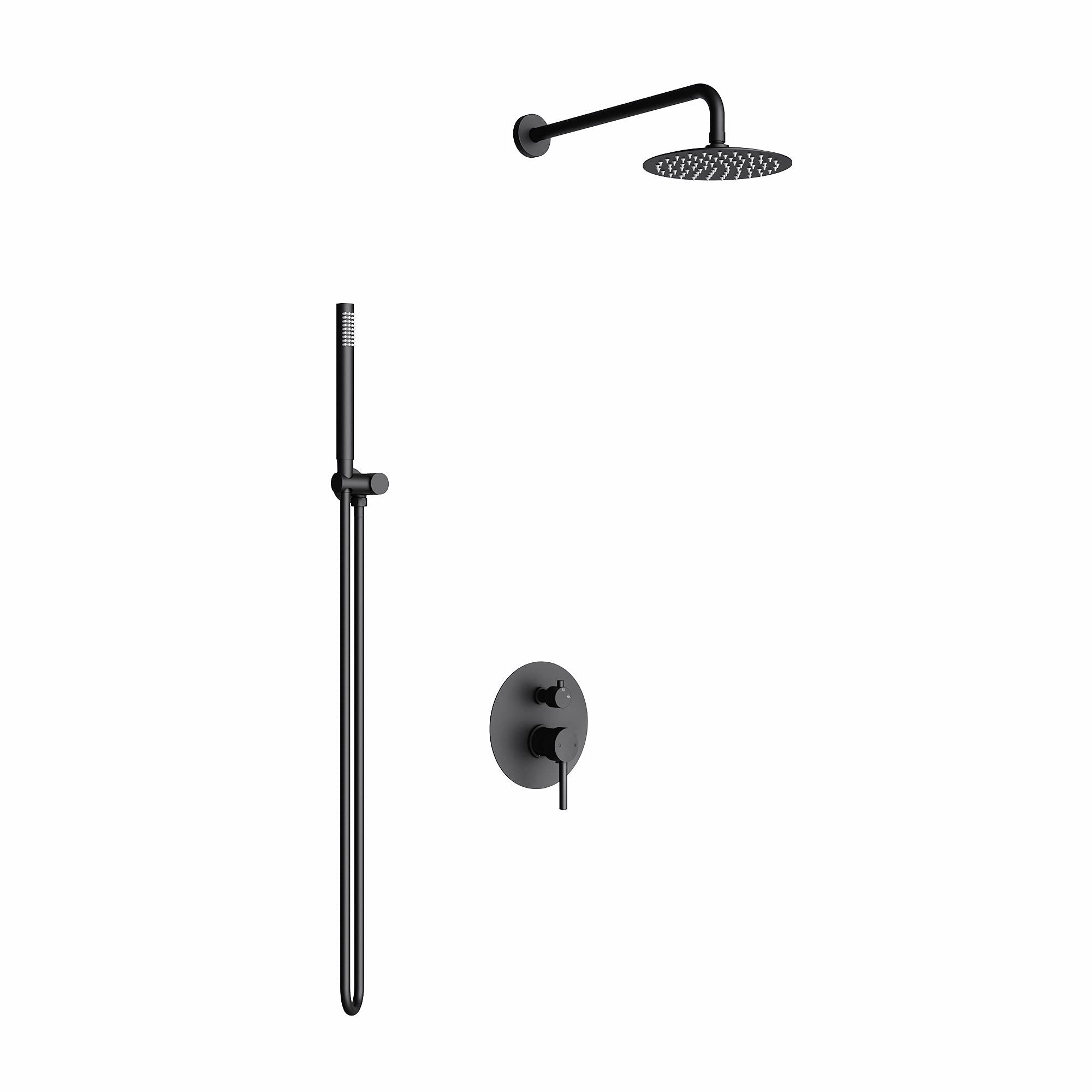 doporro Duschsystem Unterputz Regendusche Duschset Kopfbrausen Duscharmatur D6, 3 Strahlart(en)