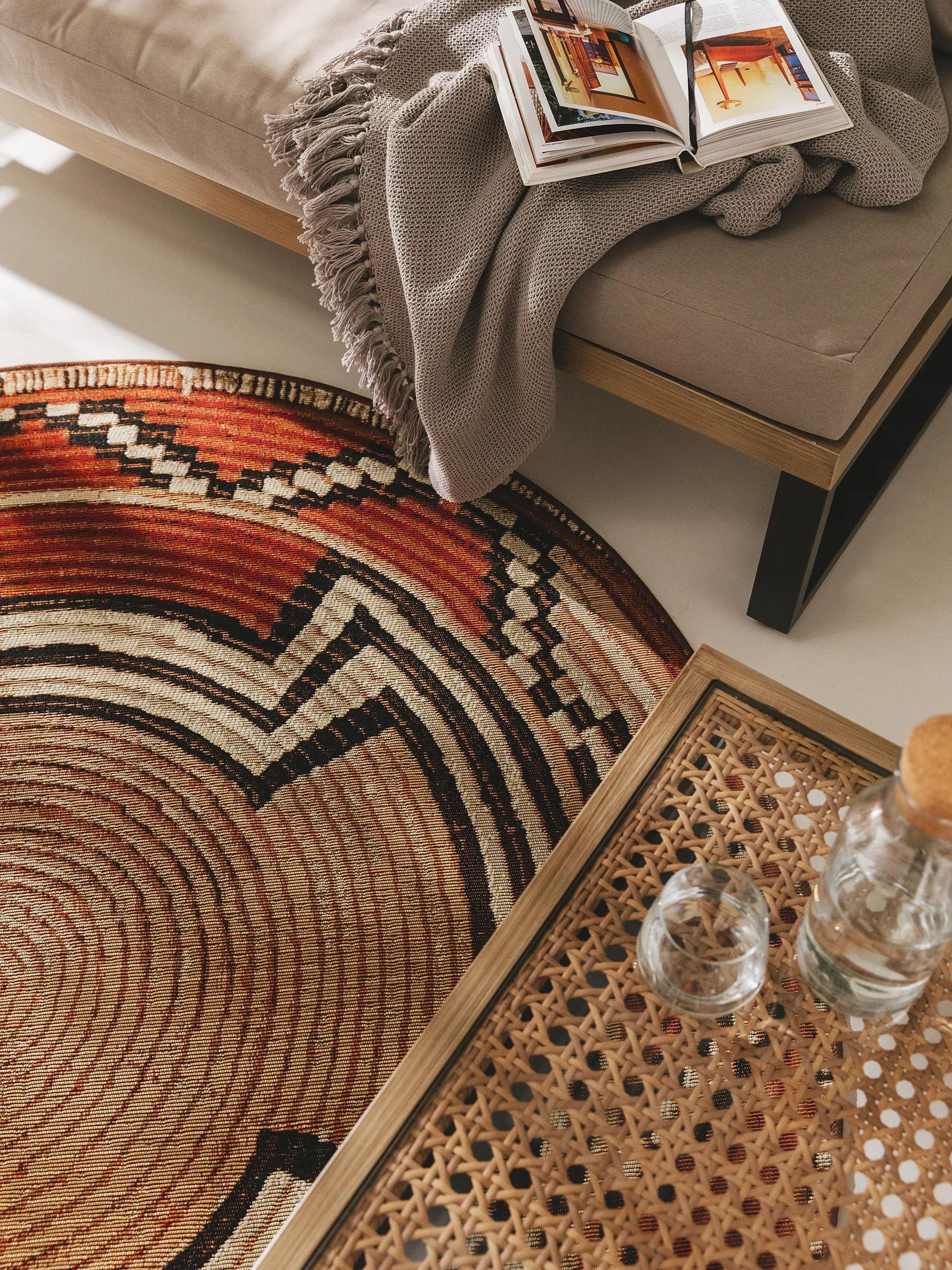 benuta Outdoorteppich Artis, rund, Höhe: 5 mm, Kunstfaser, Outdoor,Abstrakt, Boho-Style, Esszimmer,Küche