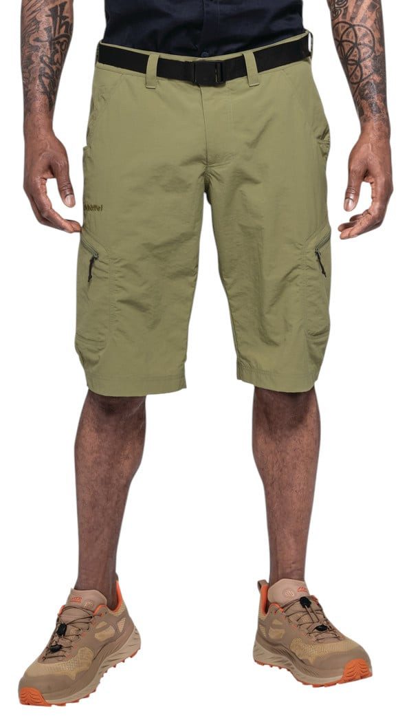 Schöffel Trekkinghose Reise-Wanderhose Silvaplana2 (UV-Schutz) kurz olivegrün Herren