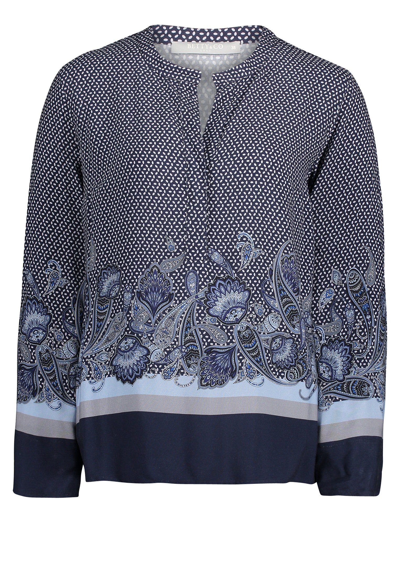 Klassische Bluse Bluse Lang 3/4 Arm