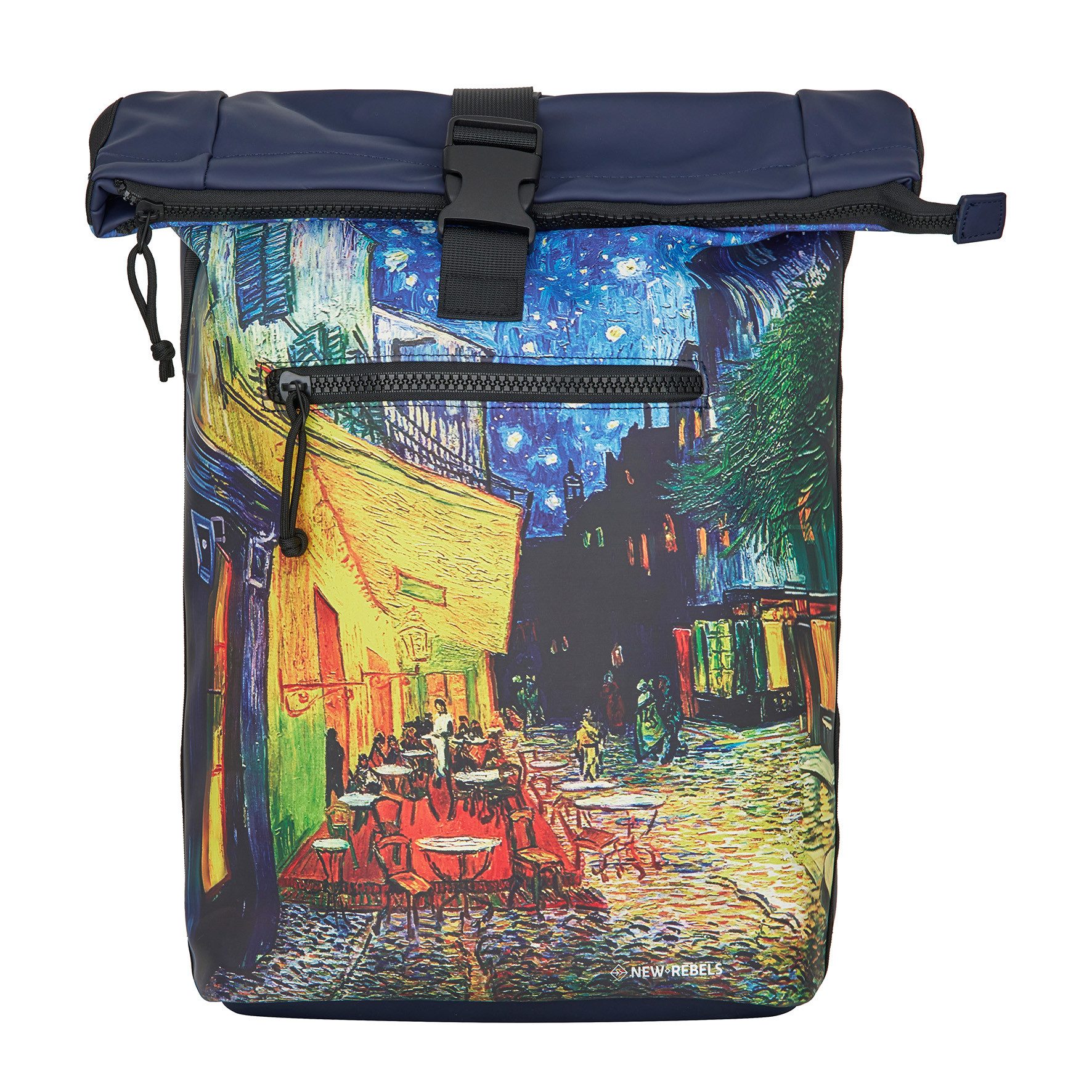 NEW REBELS Freizeitrucksack 51.1502 Mart Art "New York" Rolltop Rucksack (Stück, 1-tlg., 1), mit Laptopfach