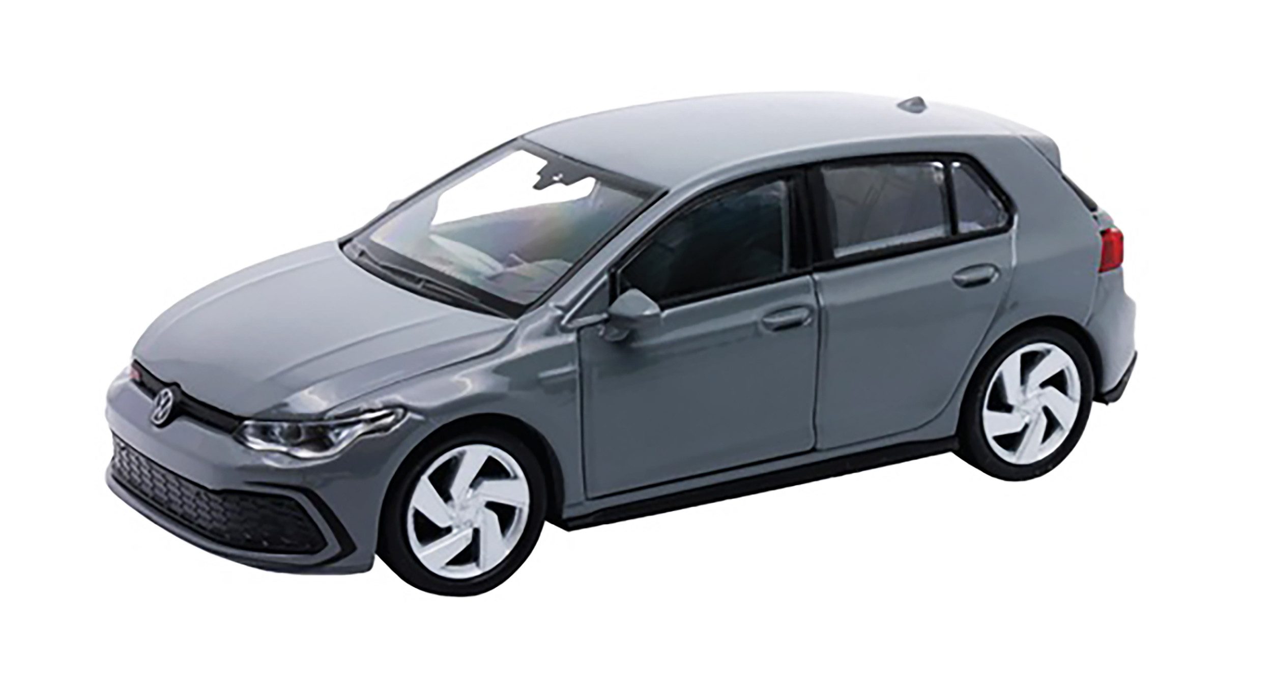 Welly Modellauto VOLKSWAGEN GOLF 8 GTI aus Metall Modellauto VW 49 (Grau-Metallic), mit Rückzugmotor Modell Auto Spielzeugauto
