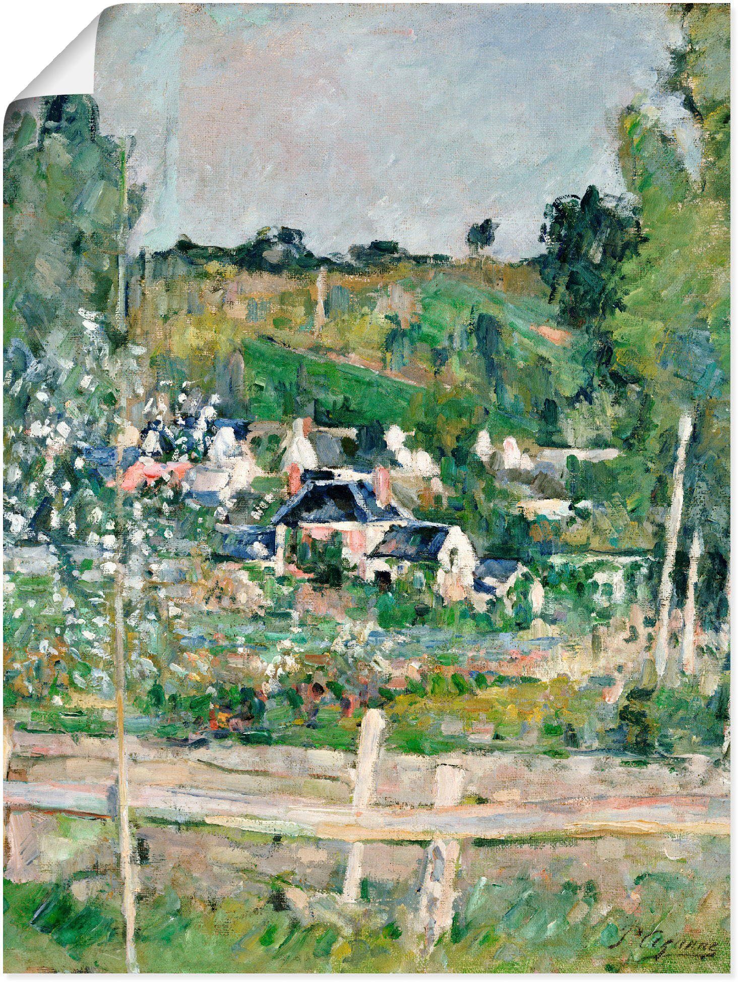 Artland Kunstdruck Stillleben mit italienischer Fayence, Garten (1 St