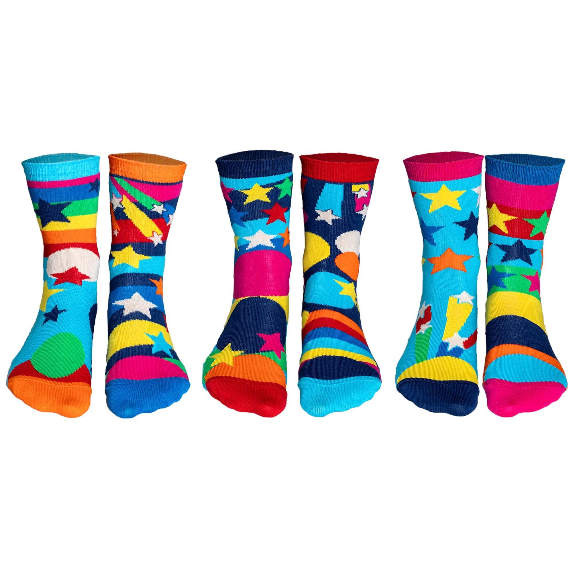 United Oddsocks Freizeitsocken Unisex Socken 3er Pack Baumwolle (Packung, 3er Pack)
