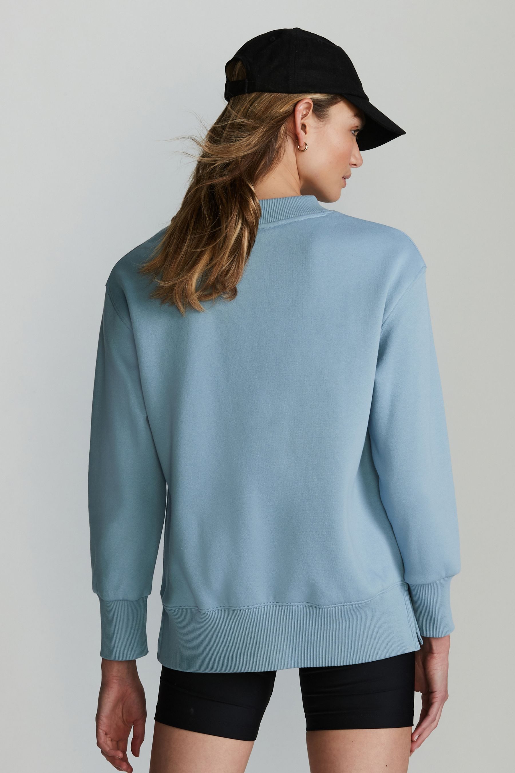 Next Longsweatshirt Angerautes Relaxed Fit Oversized-Sweatshirt günstig online kaufen