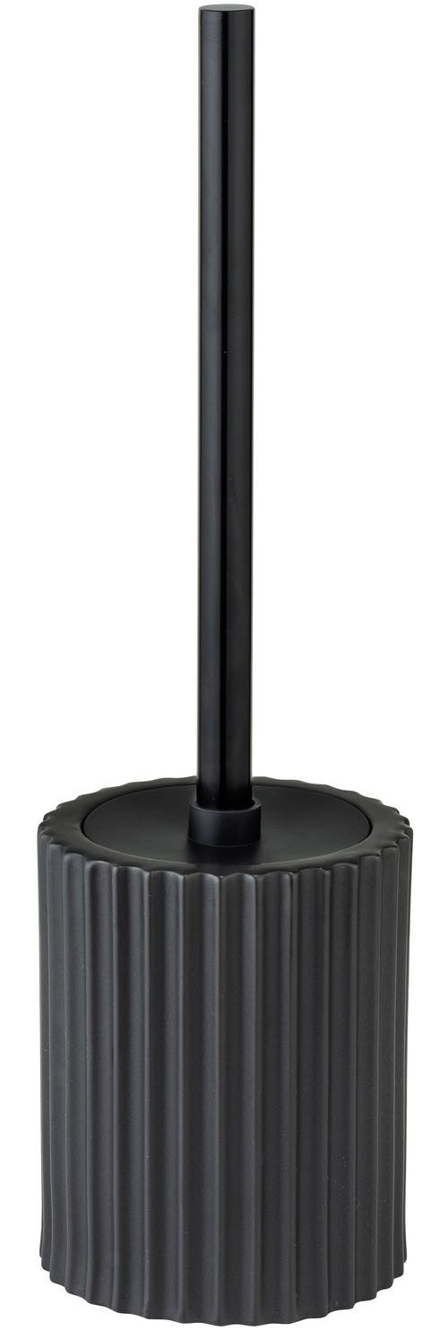 SCHÖNER WOHNEN-Kollektion Badaccessoire-Set »Soliera«, Set, 3 tlg., Zahnputzbecher, Seifenspender & WC-Garnitur, Keramik, Rillenstruktur – Bild 3 von 4