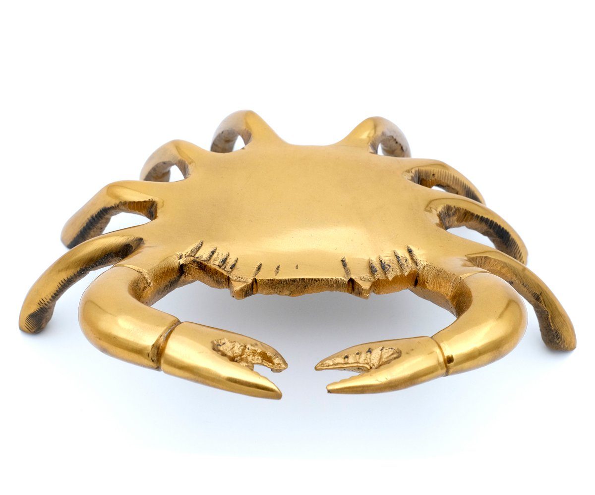 Meerestier Krabbe Krebs Brillibrum Dekofigur Dekofigur Gold Krebsfigur Silber Metallfigur
