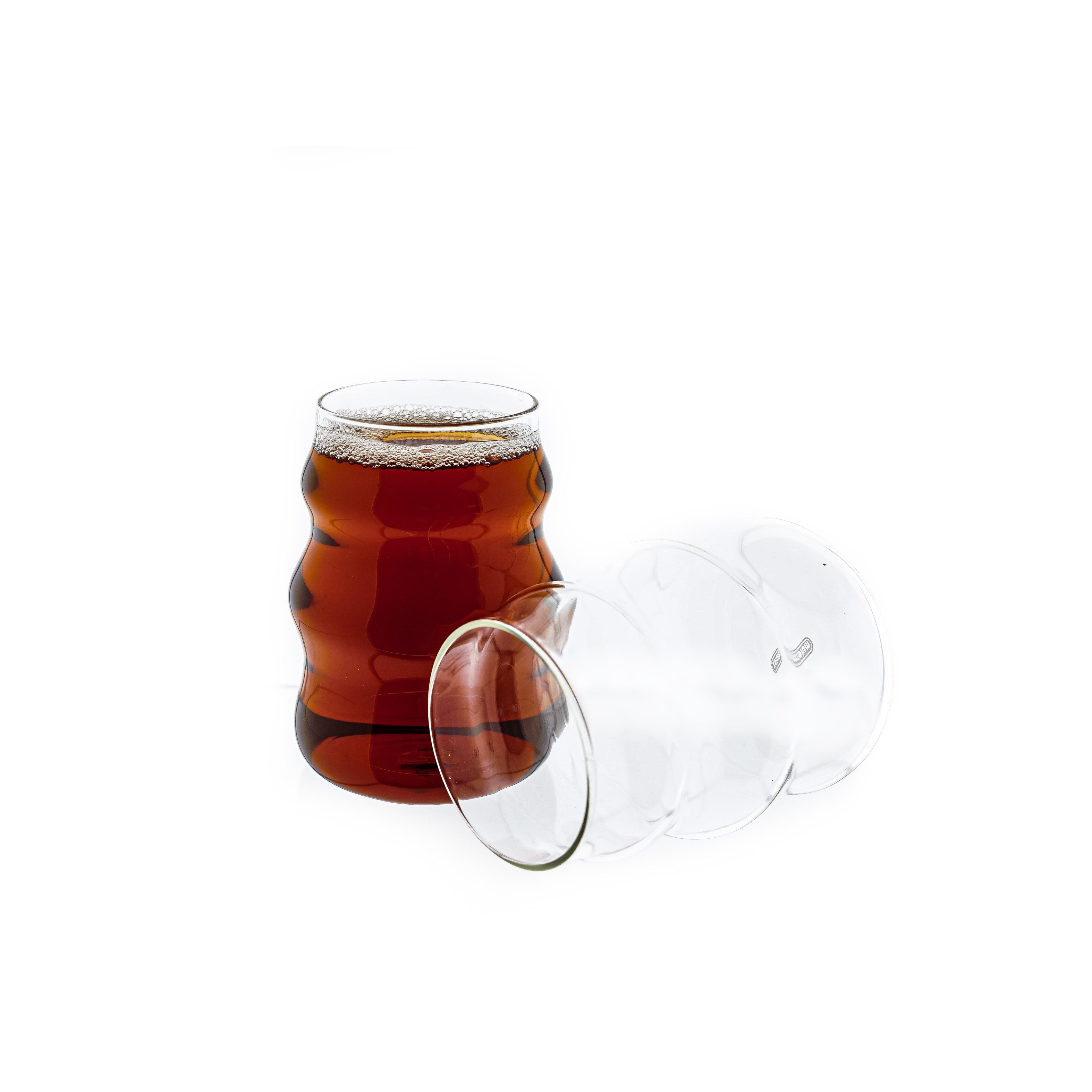 Mulex Glas Glas Wave Style Gläser Getränkebecher Cocktail- 500 ml, 2-tlg.