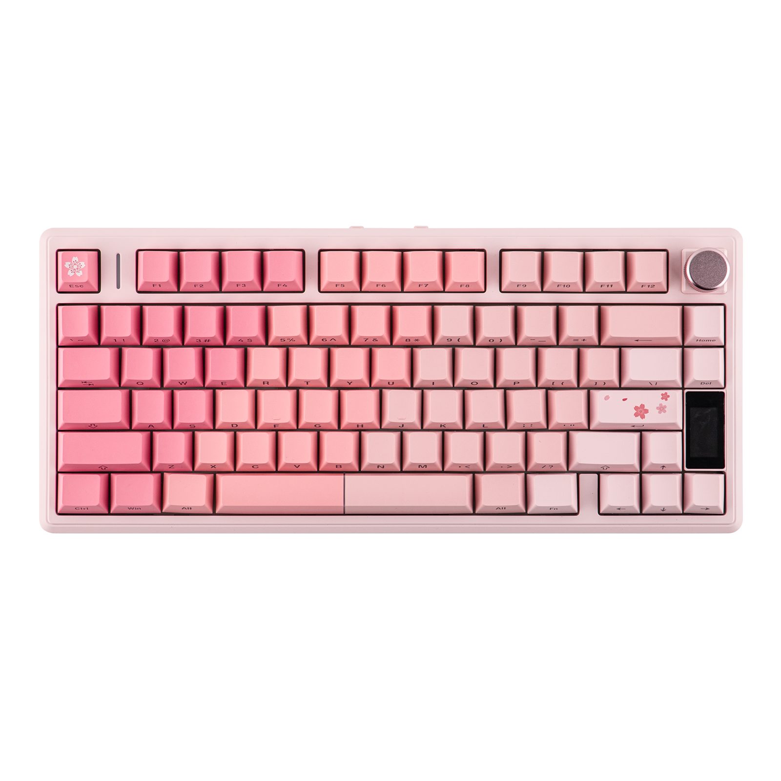 EPOMAKER Kabellose Mechanische Tastatur, Display & Drehknopf, 10000mAh Gaming-Tastatur (2,4 GHz/BT, Hot-Swap, PBT, Mac-Modifikatoren, RGB)