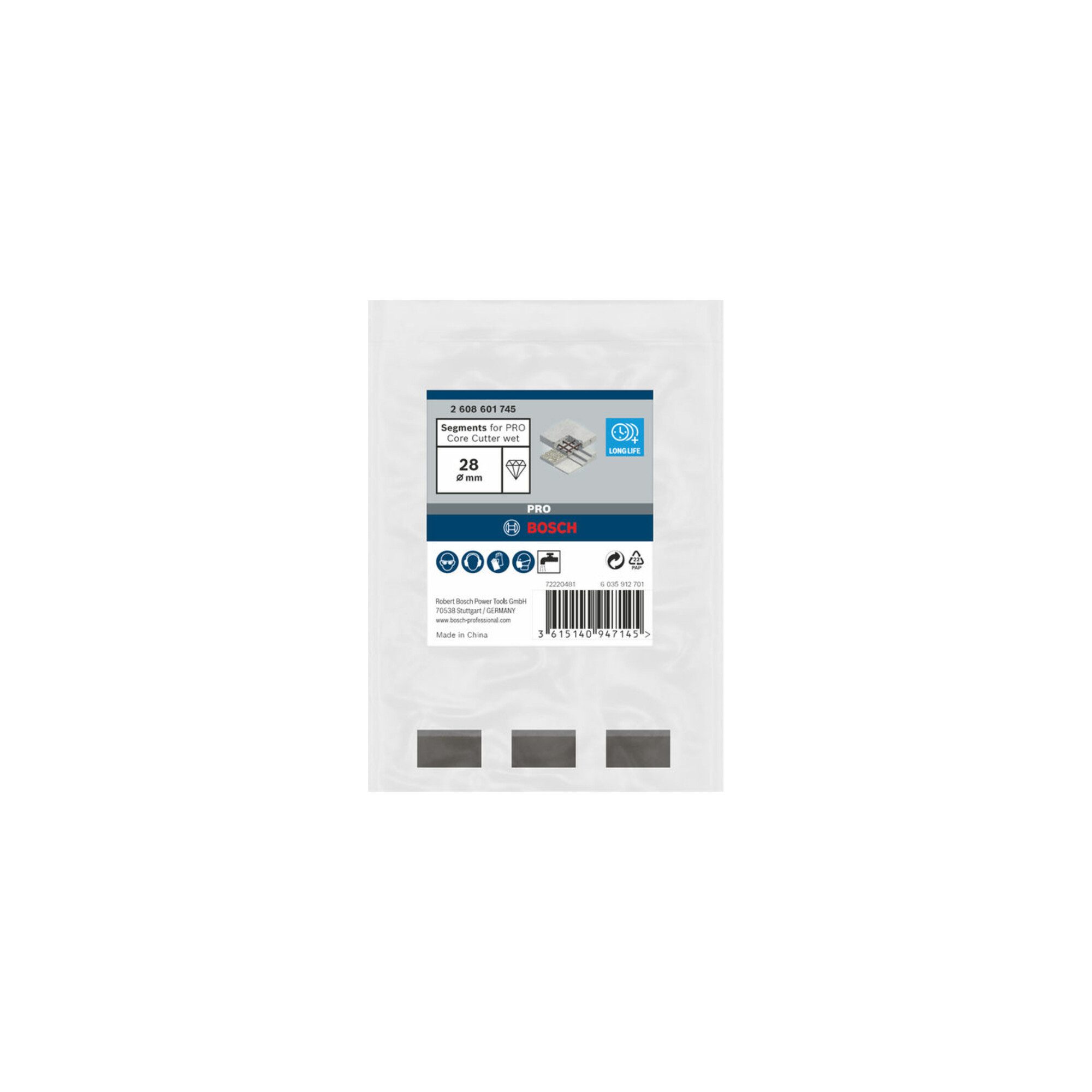 Bosch Professional Bohrkrone Bosch Segmente für Diamantbohrkrone Standard for Concrete 28 mm 3, 10