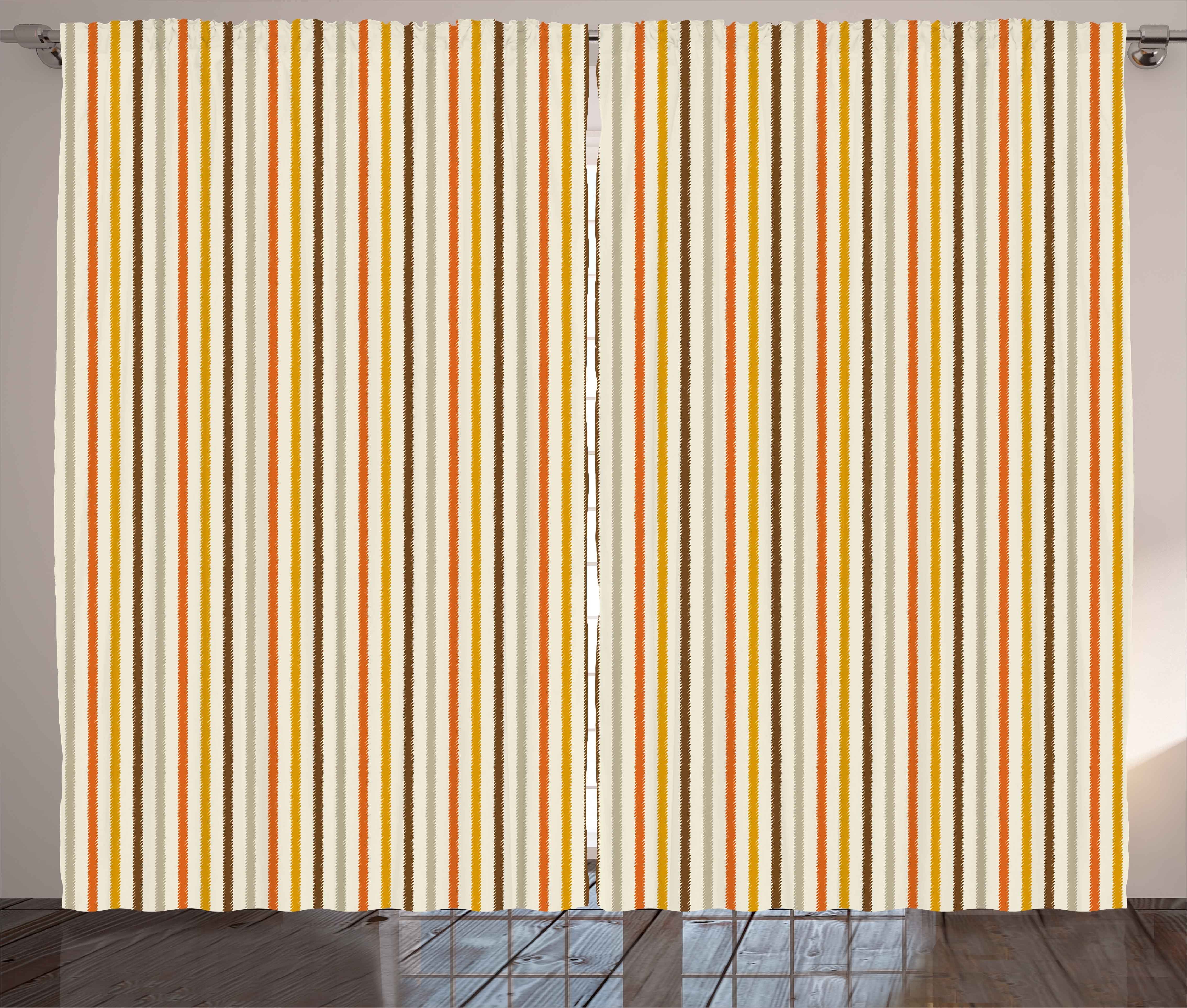 Abakuhaus, Retro Fashion und Gardine Stripes mit Kräuselband Schlaufen Haken, Bunte Vorhang Schlafzimmer