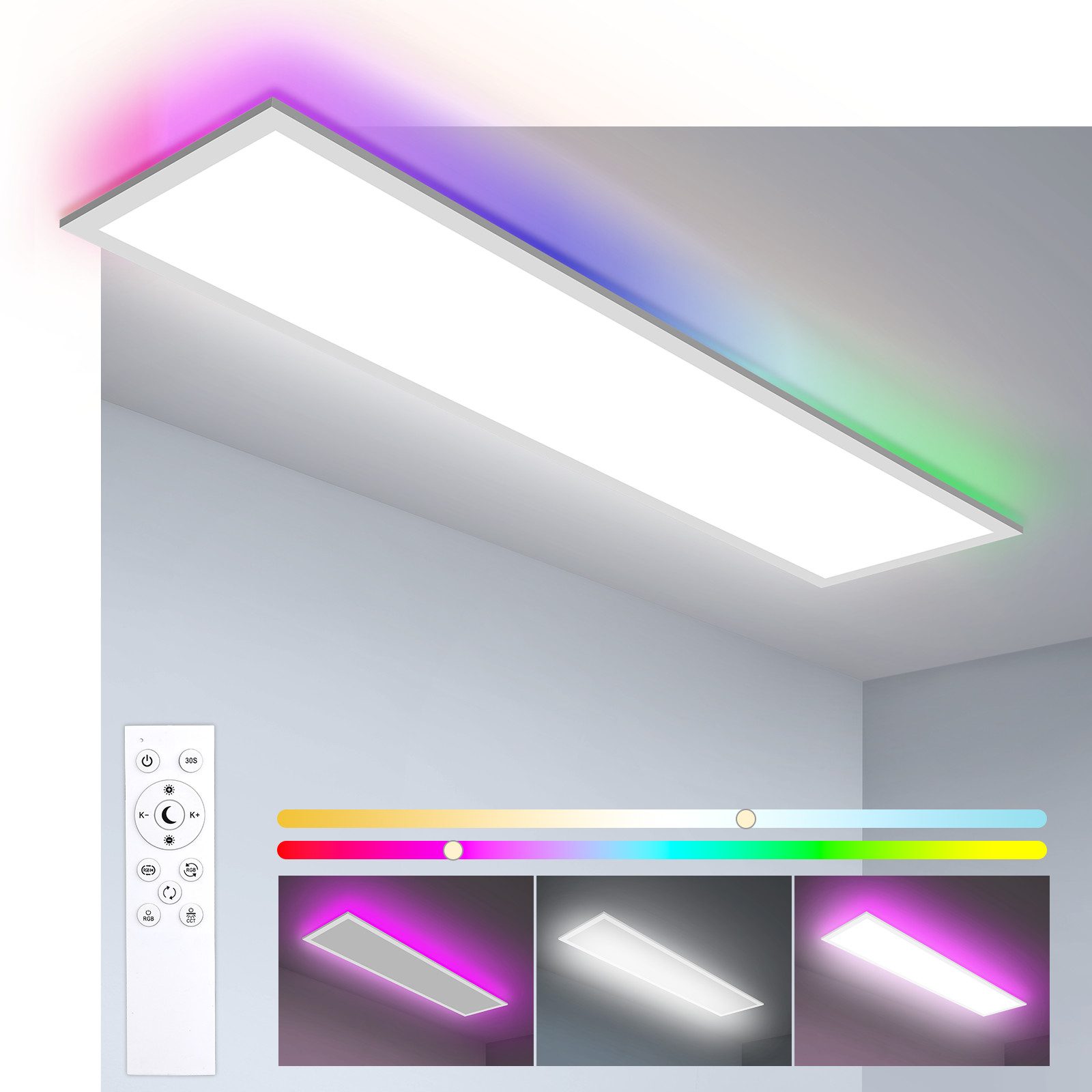 Oraymin LED Deckenleuchte Farbwechsel, 100*25CM LED günstig online kaufen