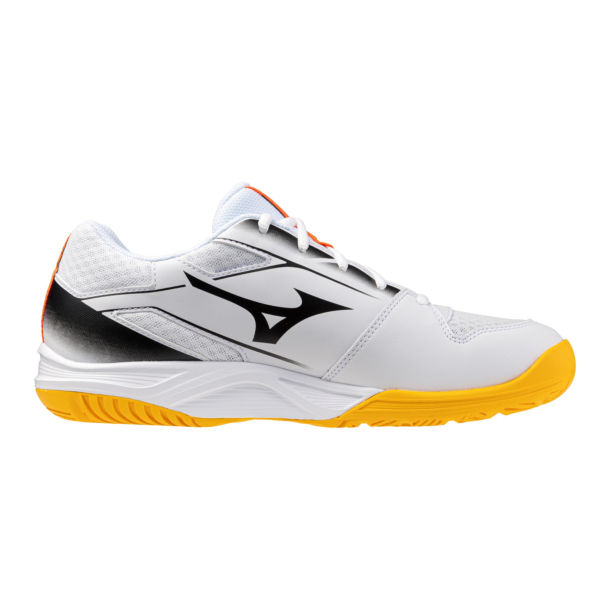 Mizuno CYCLONE SPEED 5 White/FieryCoral2/Citrus Indoorschuh