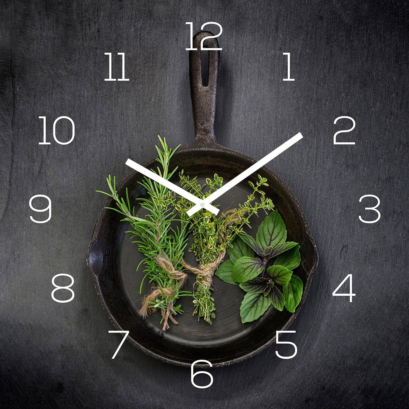 Levandeo® Wanduhr (levandeo Wanduhr Glas 30x30cm günstig online kaufen