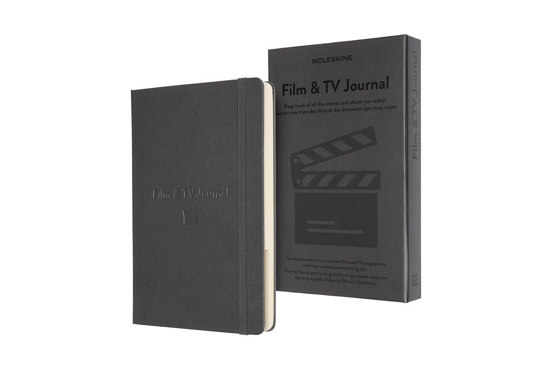 Einband MOLESKINE Notizbuch, - Groß (13x21) - Journal Fester Dunkelgrau TV - - Film & Passion