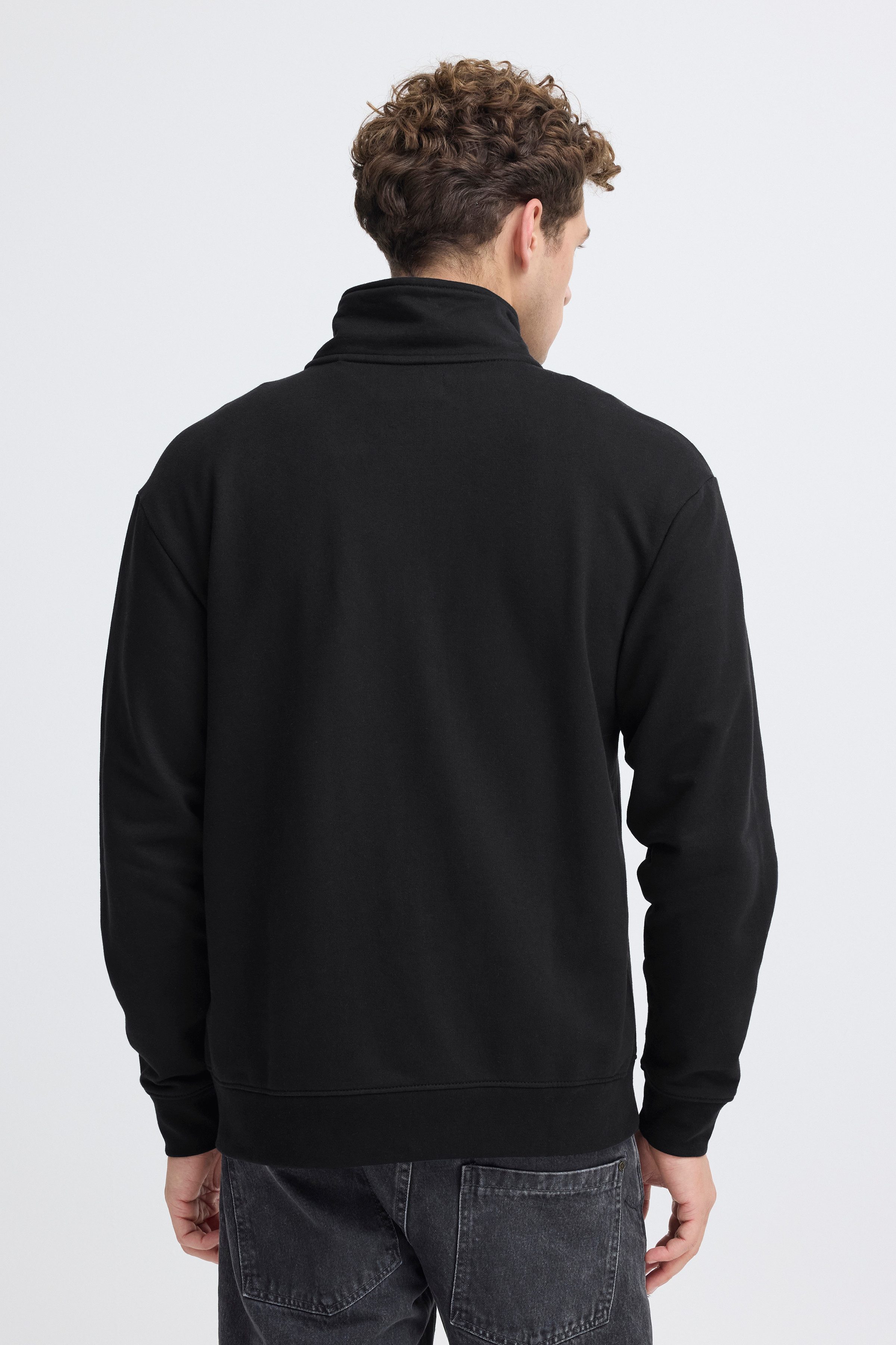 Blend Sweater BHBRODY STAND SWEATSHIRT mit Reißverschluss, aus Baumwolle und Polyester, Regular Fit