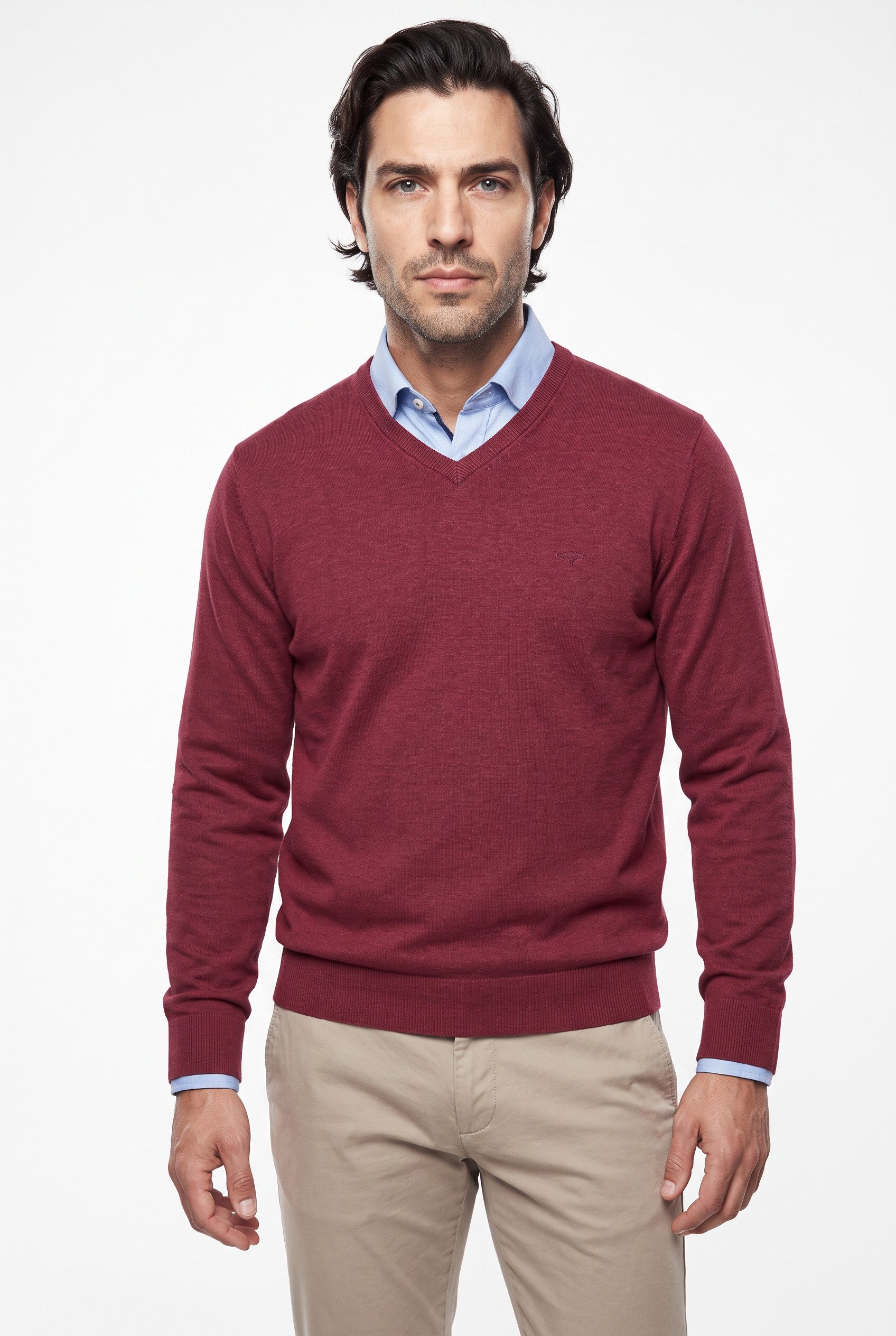 FYNCH-HATTON Strickpullover mit V-Ausschnitt