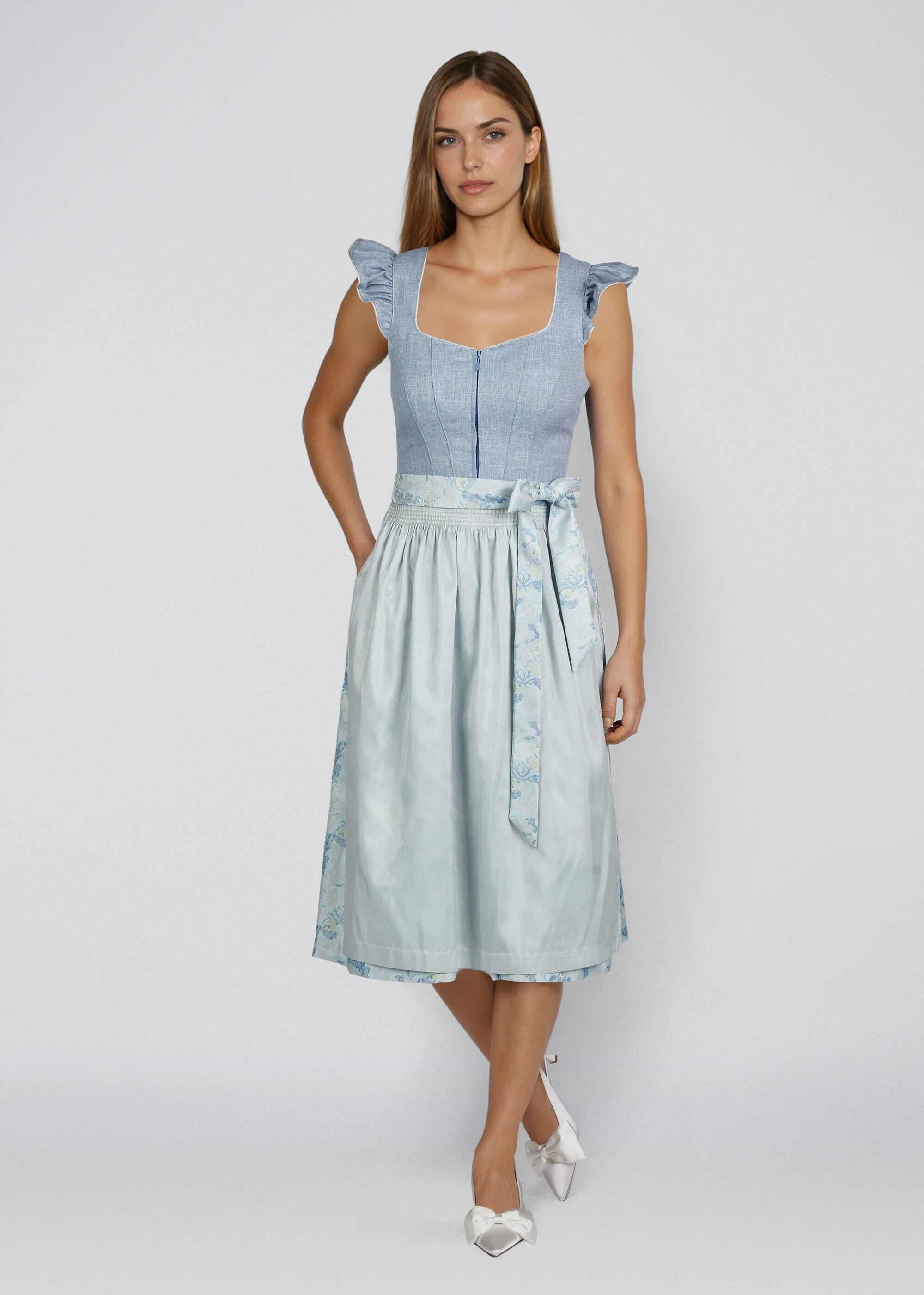 Spieth & Wensky Dirndl Hadi (1-tlg) Schürze mit zartem Blumenprint