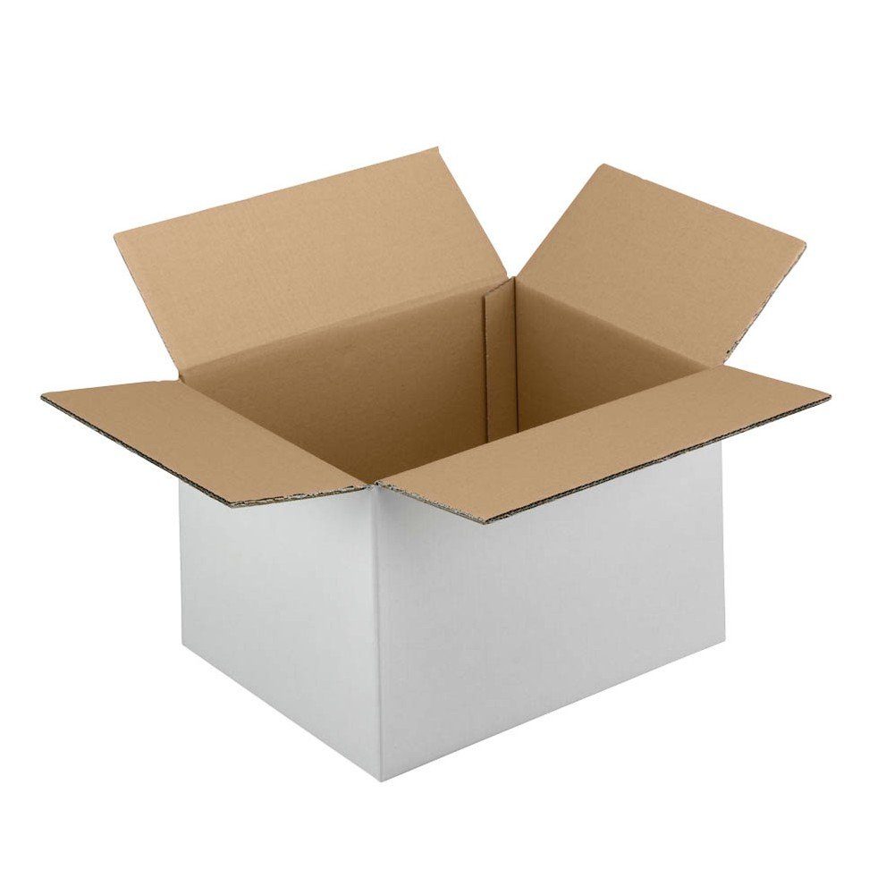 Nestler Versandkarton 20 Versandkartons 2-wellig 22,3x16,3x15,8cm weiß