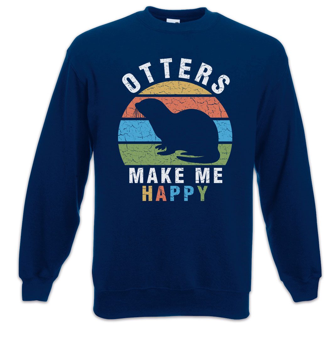 Sweatshirt Otters Make Me Happy Sweatshirt Liebe Paar Couple Wildlife lontra