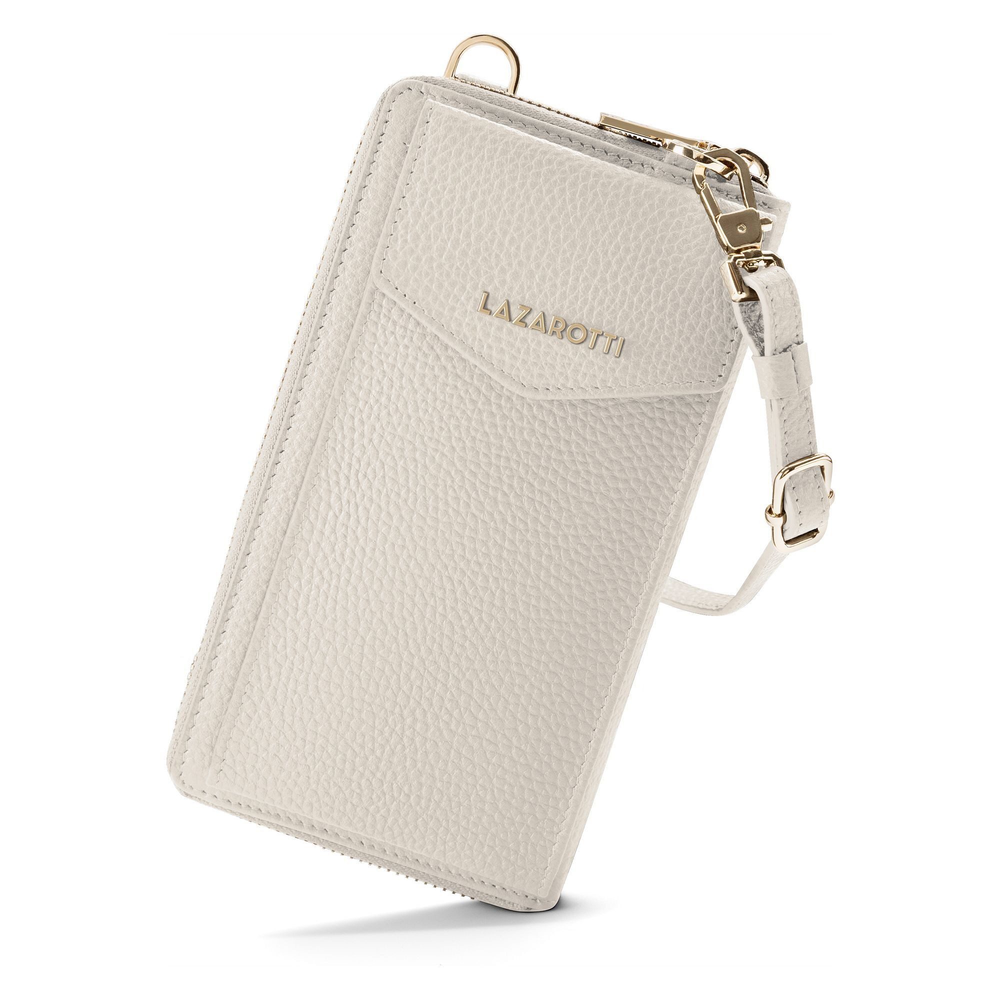 Lazarotti Smartphone-Hülle Bologna Leather Zip-Around Geldbörse Handytasche Leder 19 cm – Bild 3 von 5
